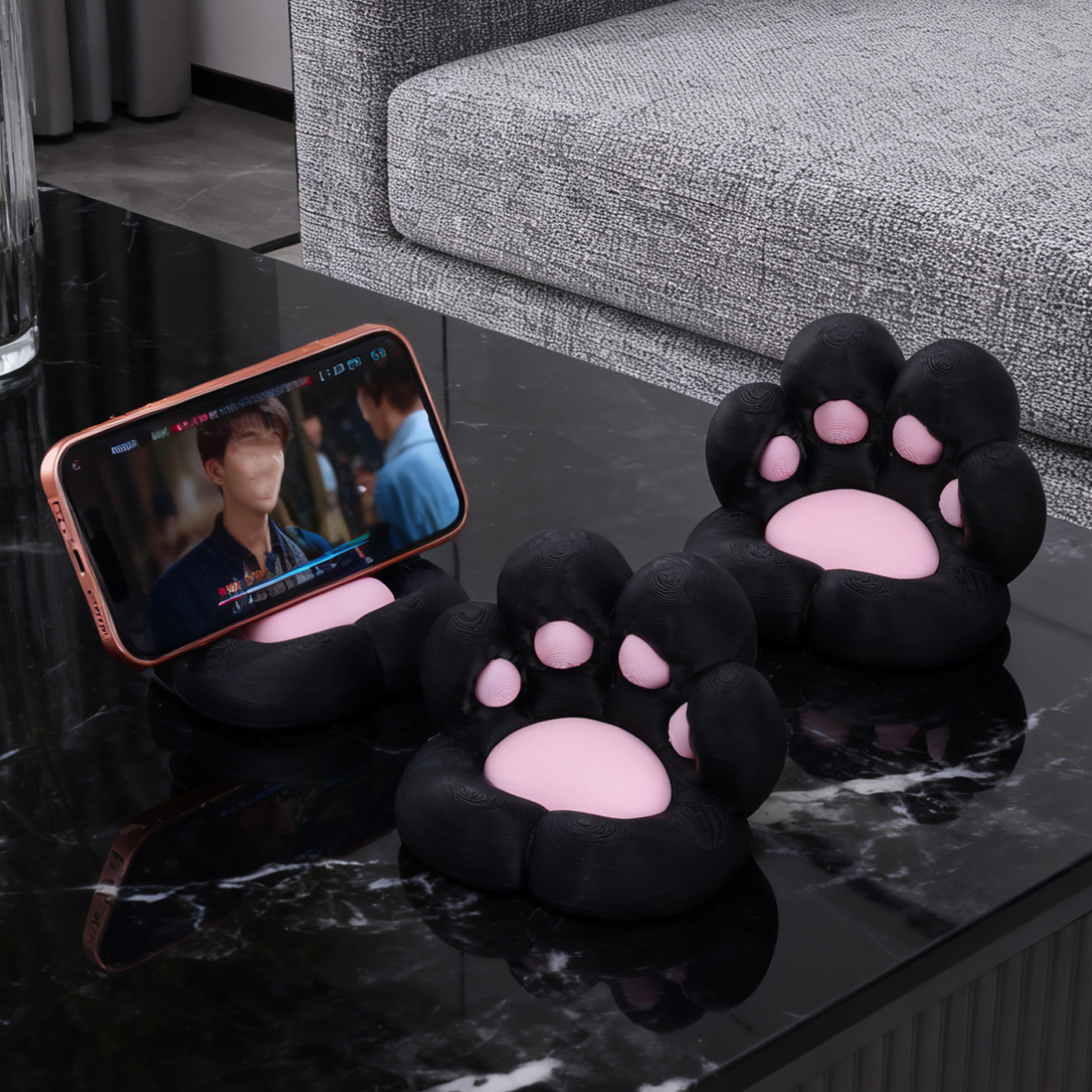 cute cat paw phone stand for desk universal kawaii phone holder