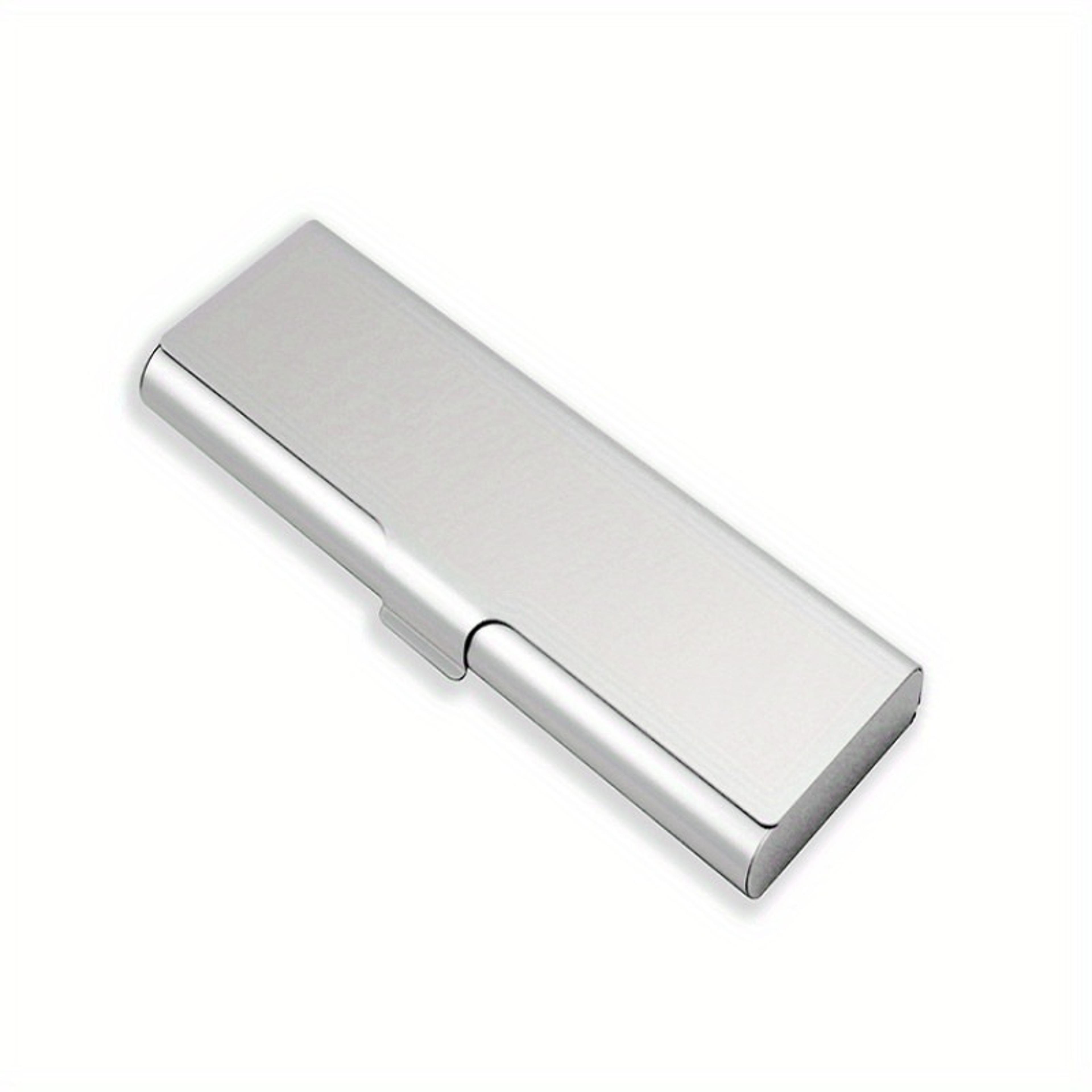 custom logo aluminum pencil case slim metal pen box gift case