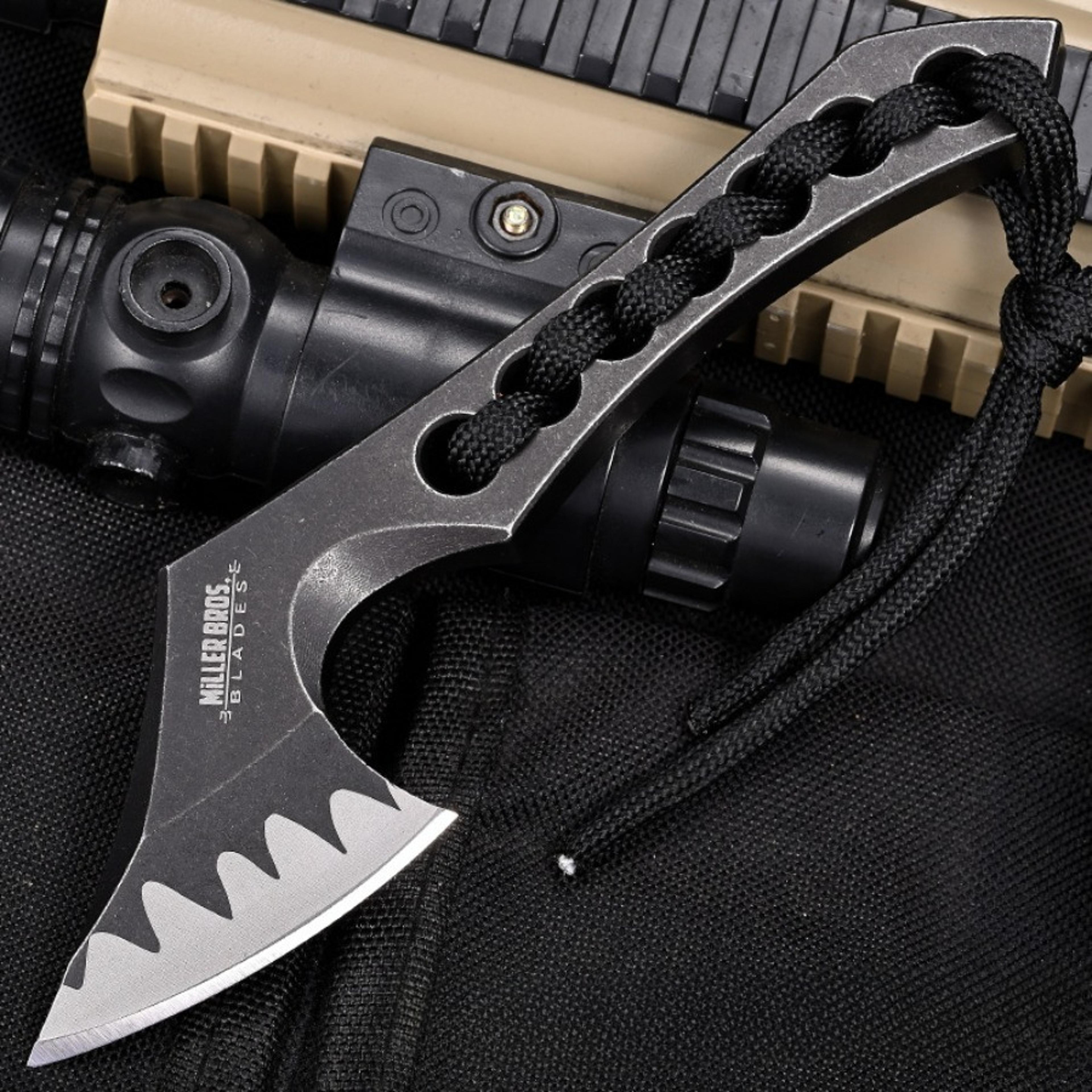 compact steel outdoor hatchet for camping and emergency rope cutting