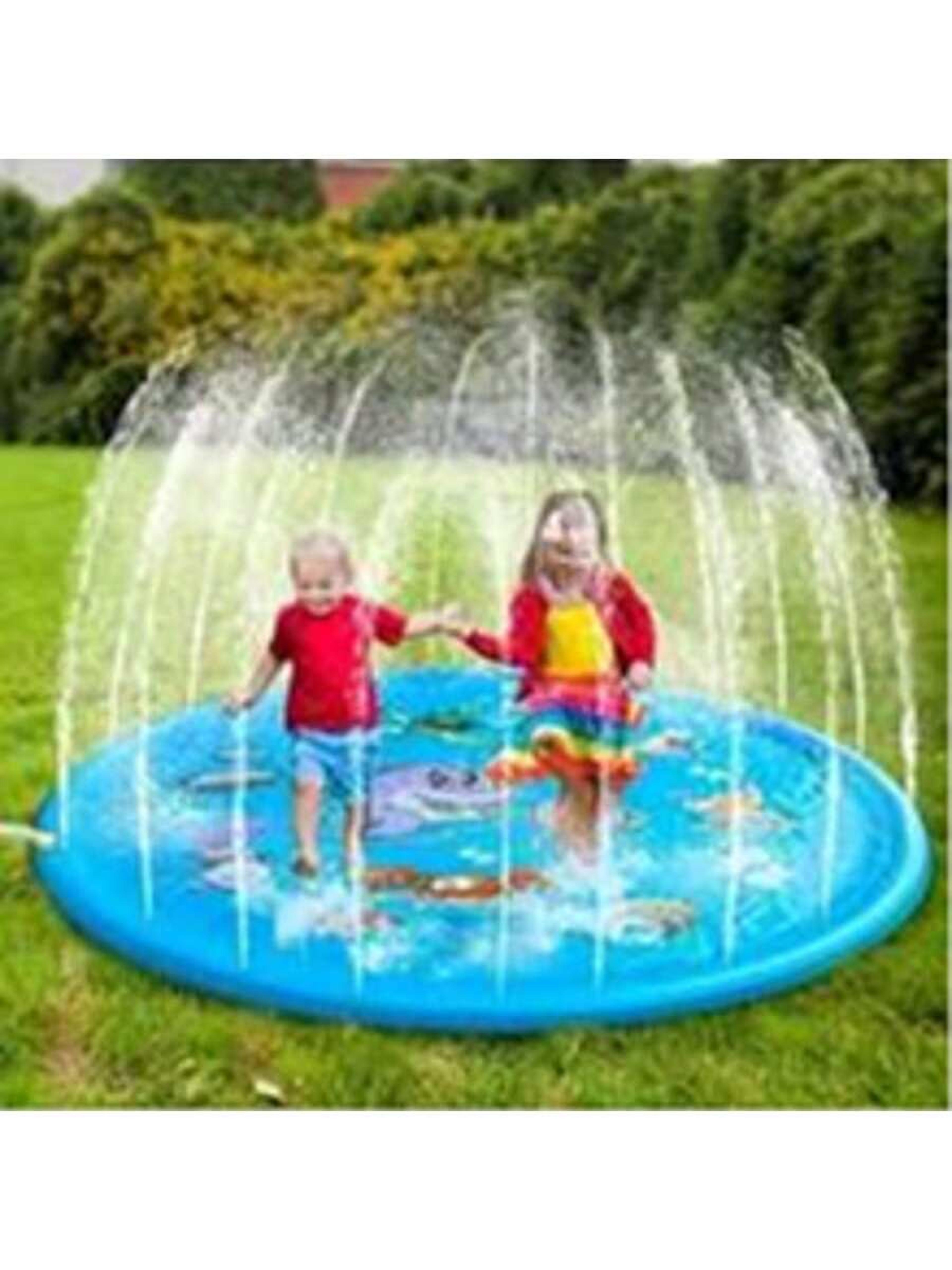 dolphin splash pad for kids outdoor sprinkler play mat