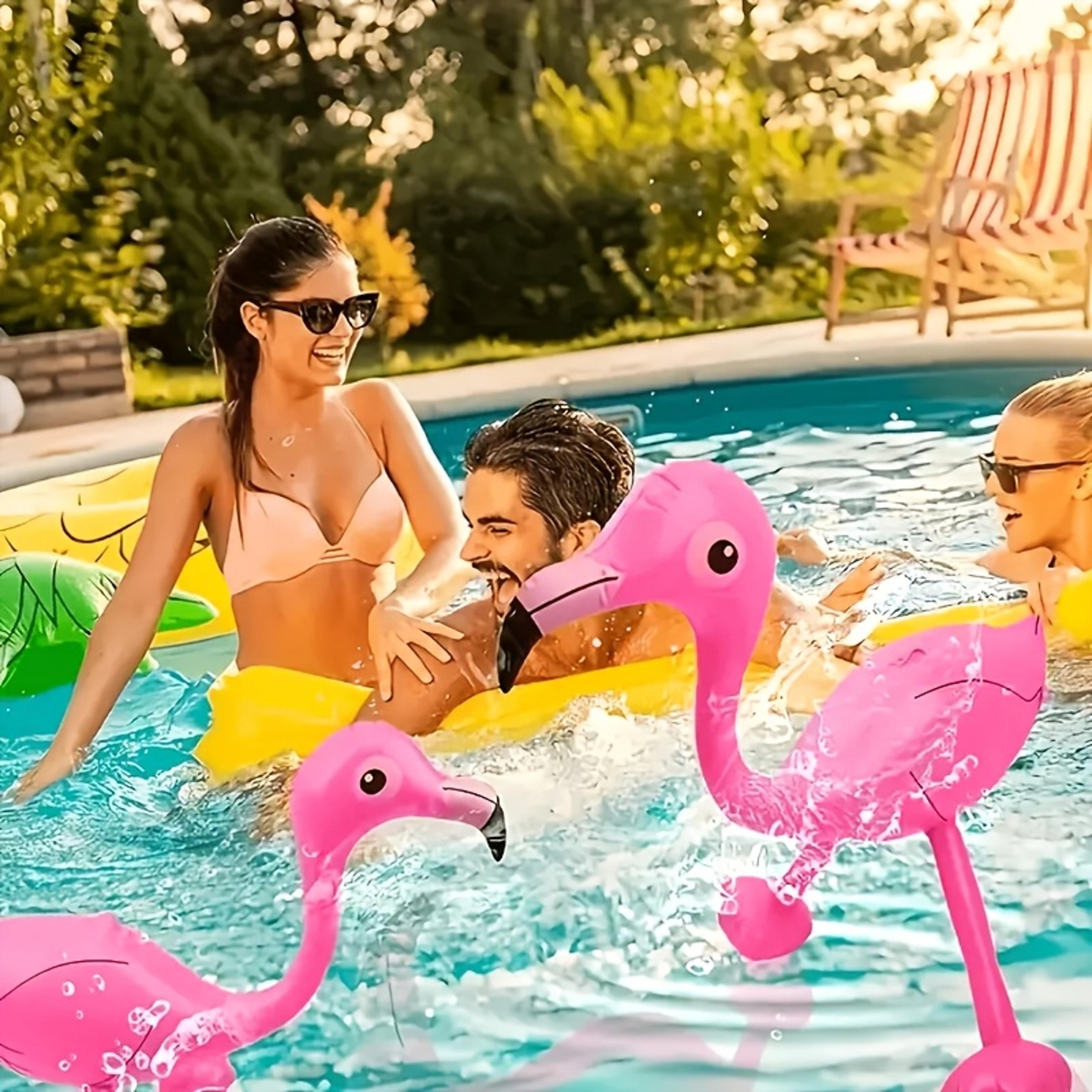 piece pink flamingo pool toys for tropical party decor