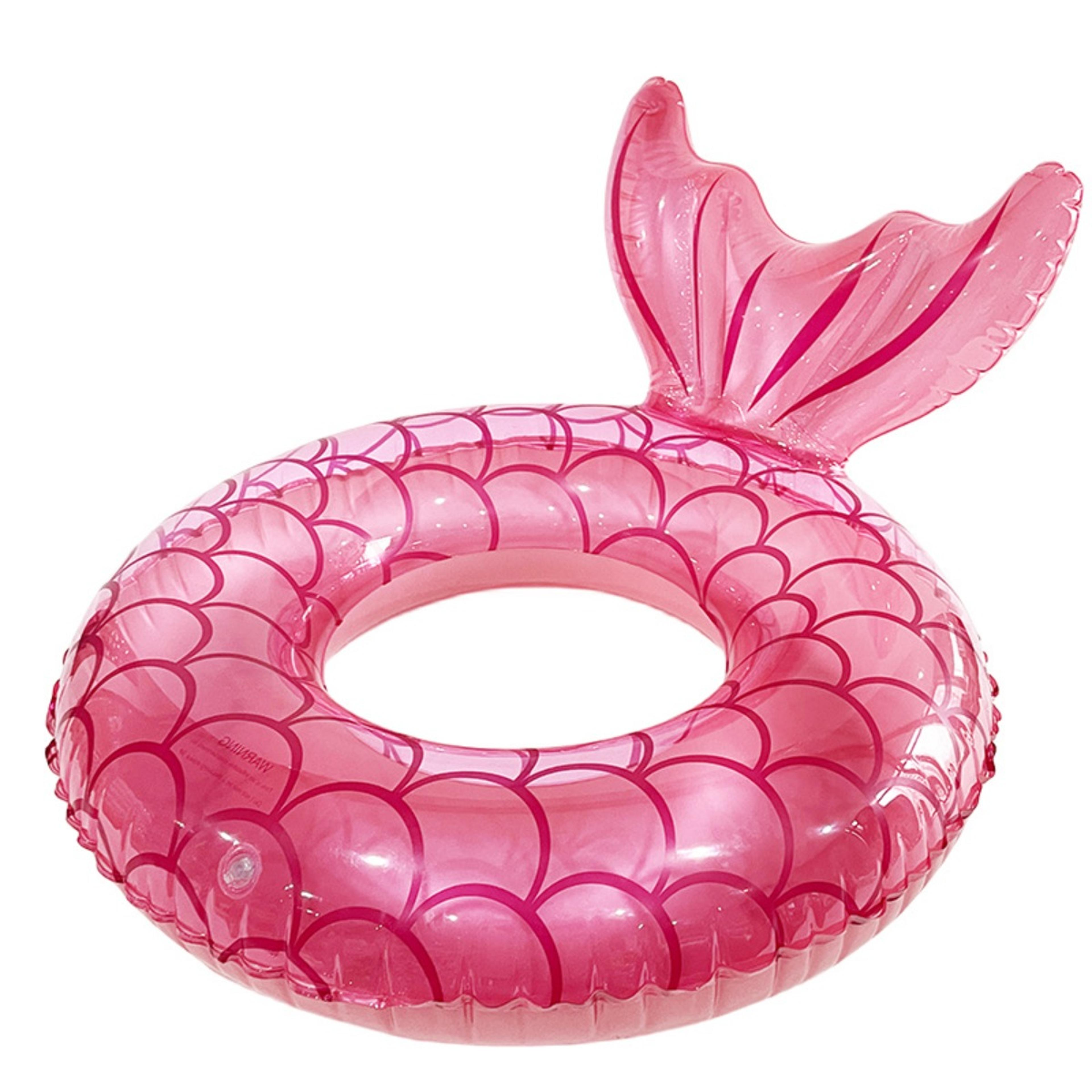 mermaid tail kids swim ring thick pvc inflatable pool float for children