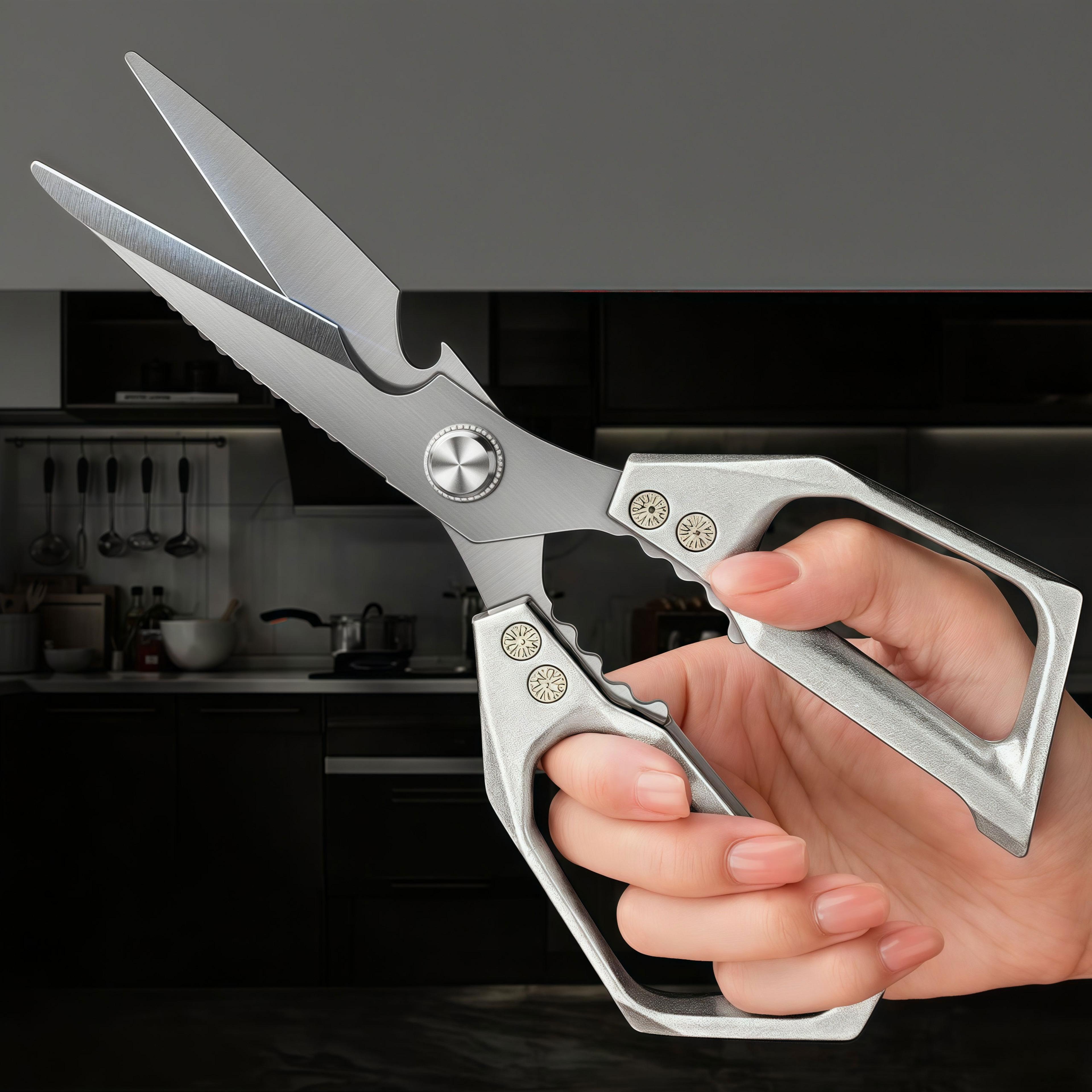 multifunctional kitchen shears stainless steel food scissors for meat, fish and vegetables