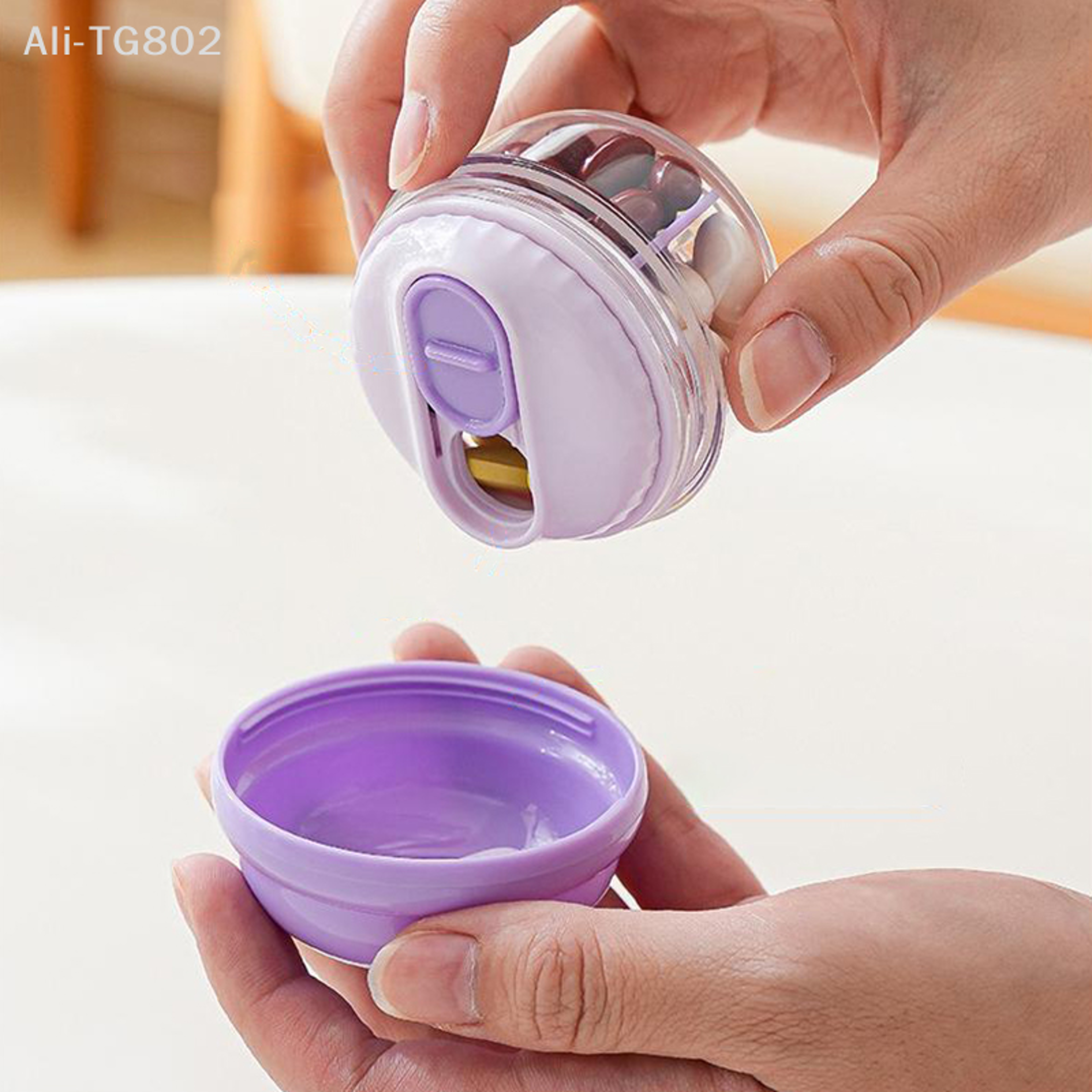 compartment travel pill organizer box for pocket purse daily medicine storage