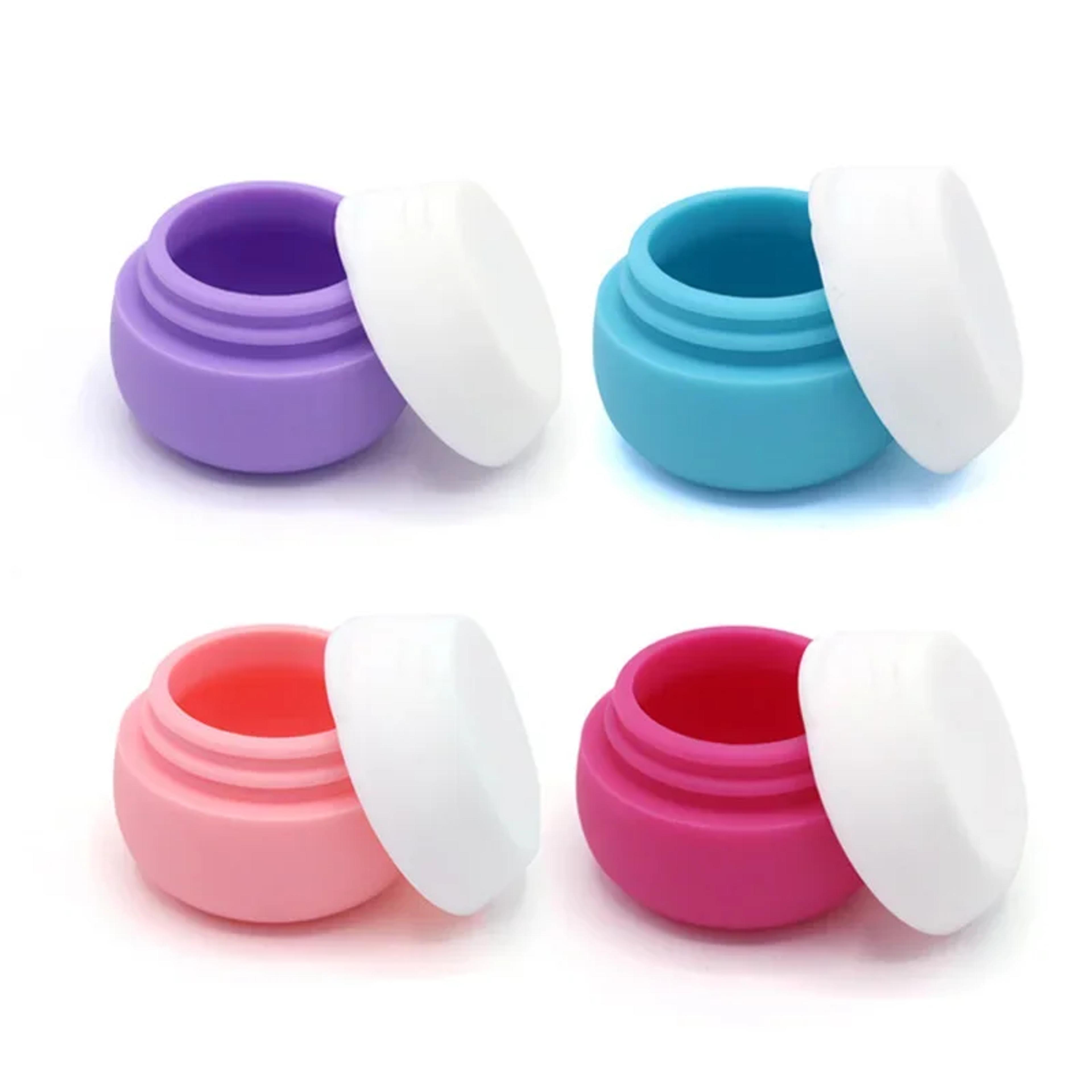 macaron travel cream jar silicone cosmetic container for creams, skincare and travel essentials
