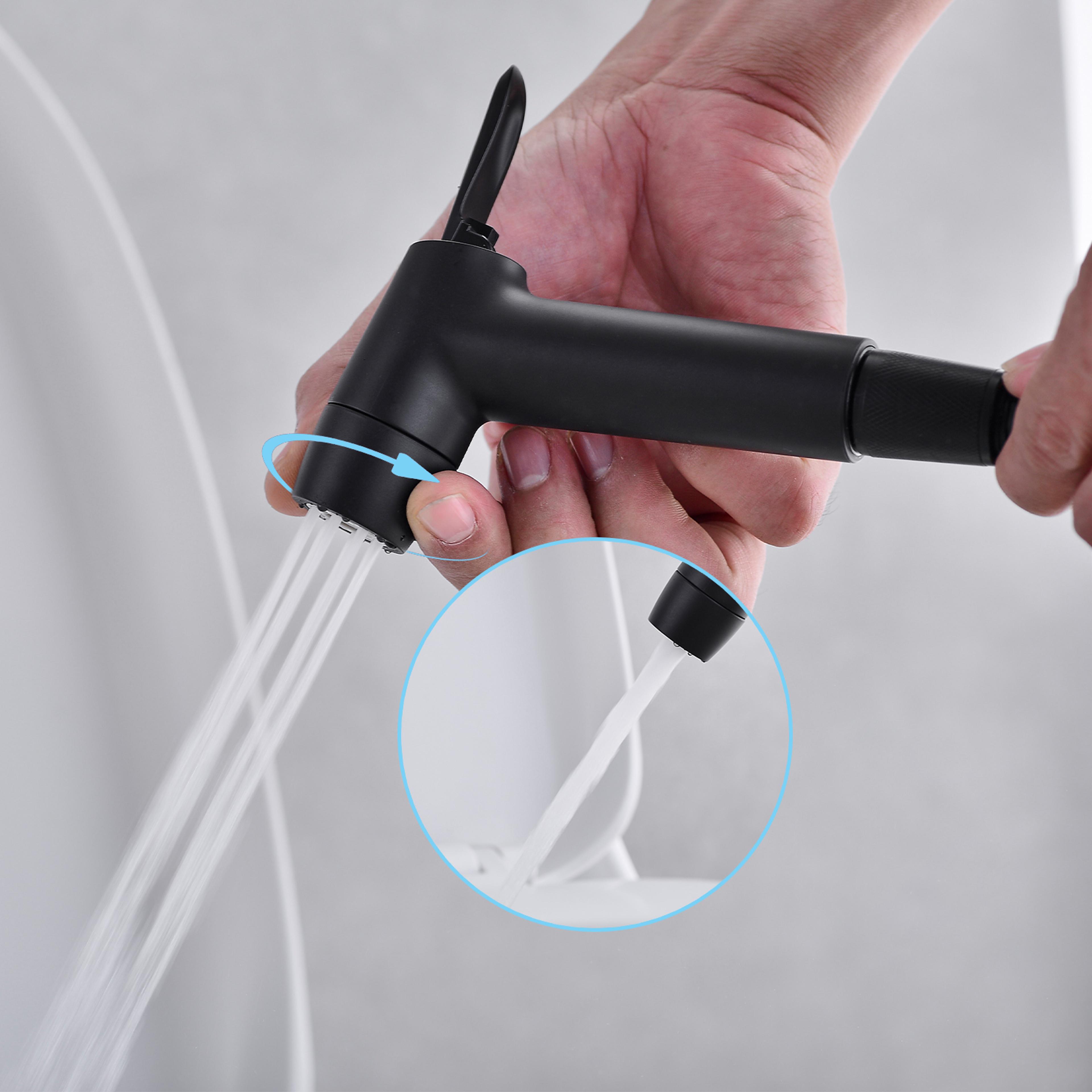 matte black handheld bidet sprayer for toilet portable shattaf attachment