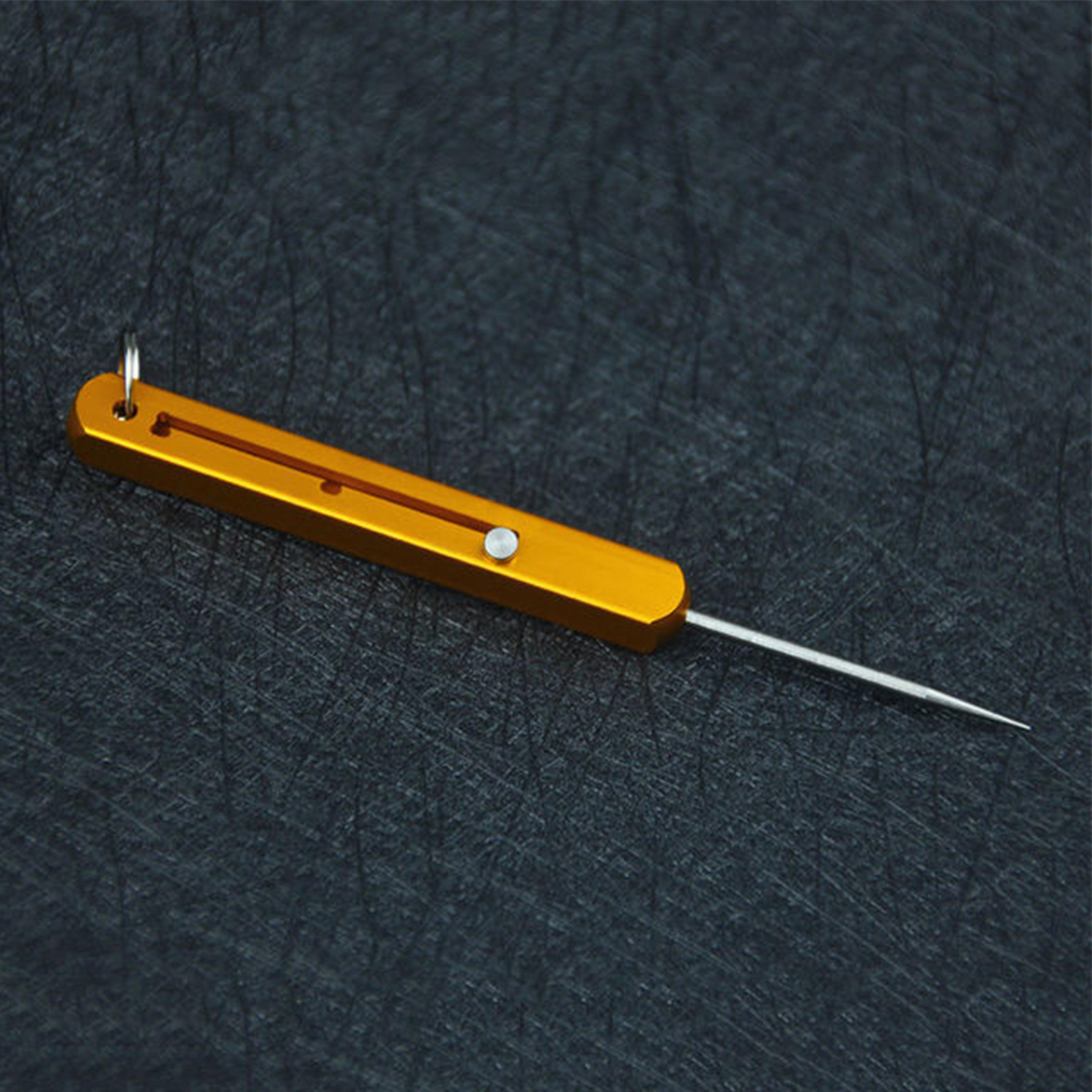 portable titanium toothpick keychain reusable metal fruit pick