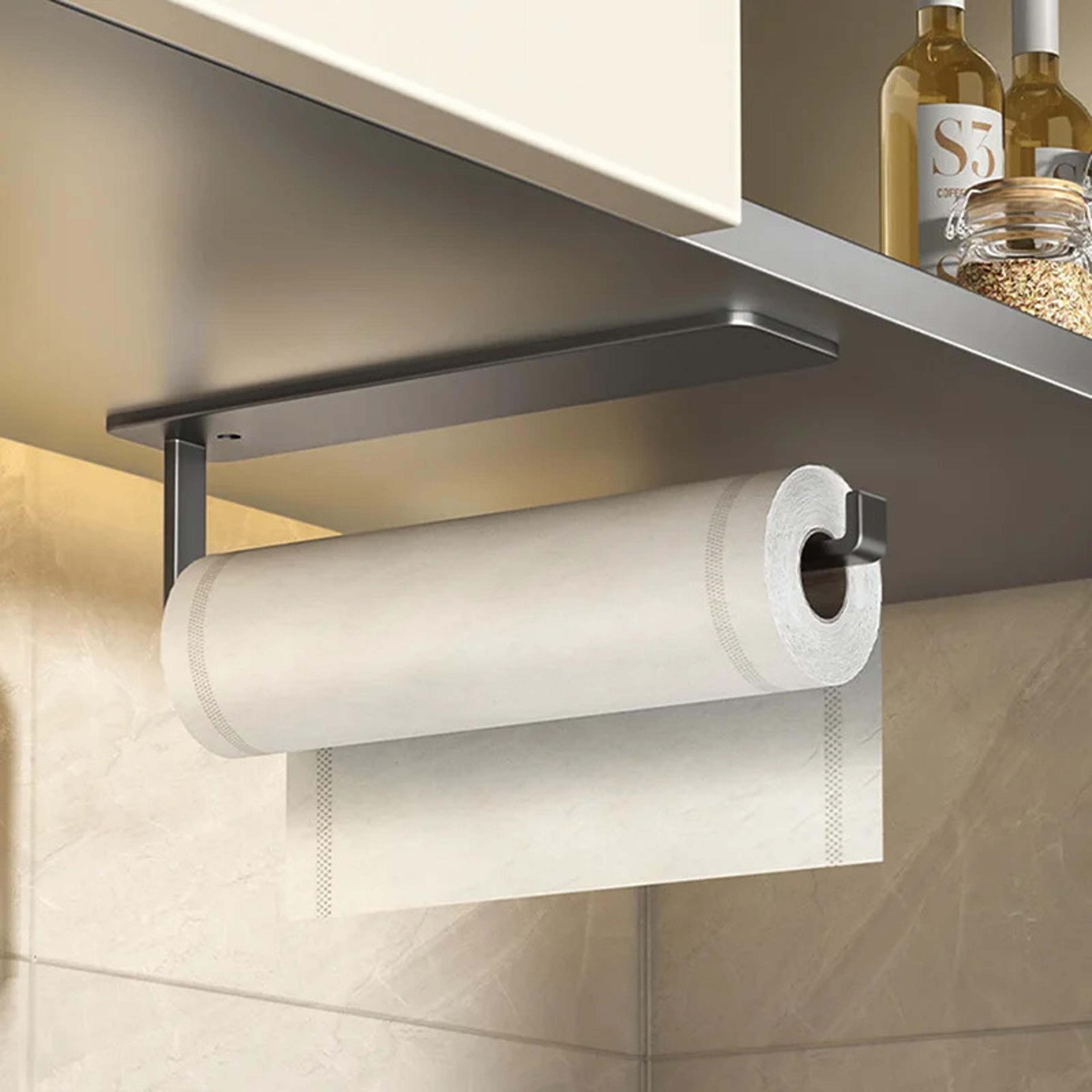 no drill self adhesive paper towel holder for kitchen and bathroom