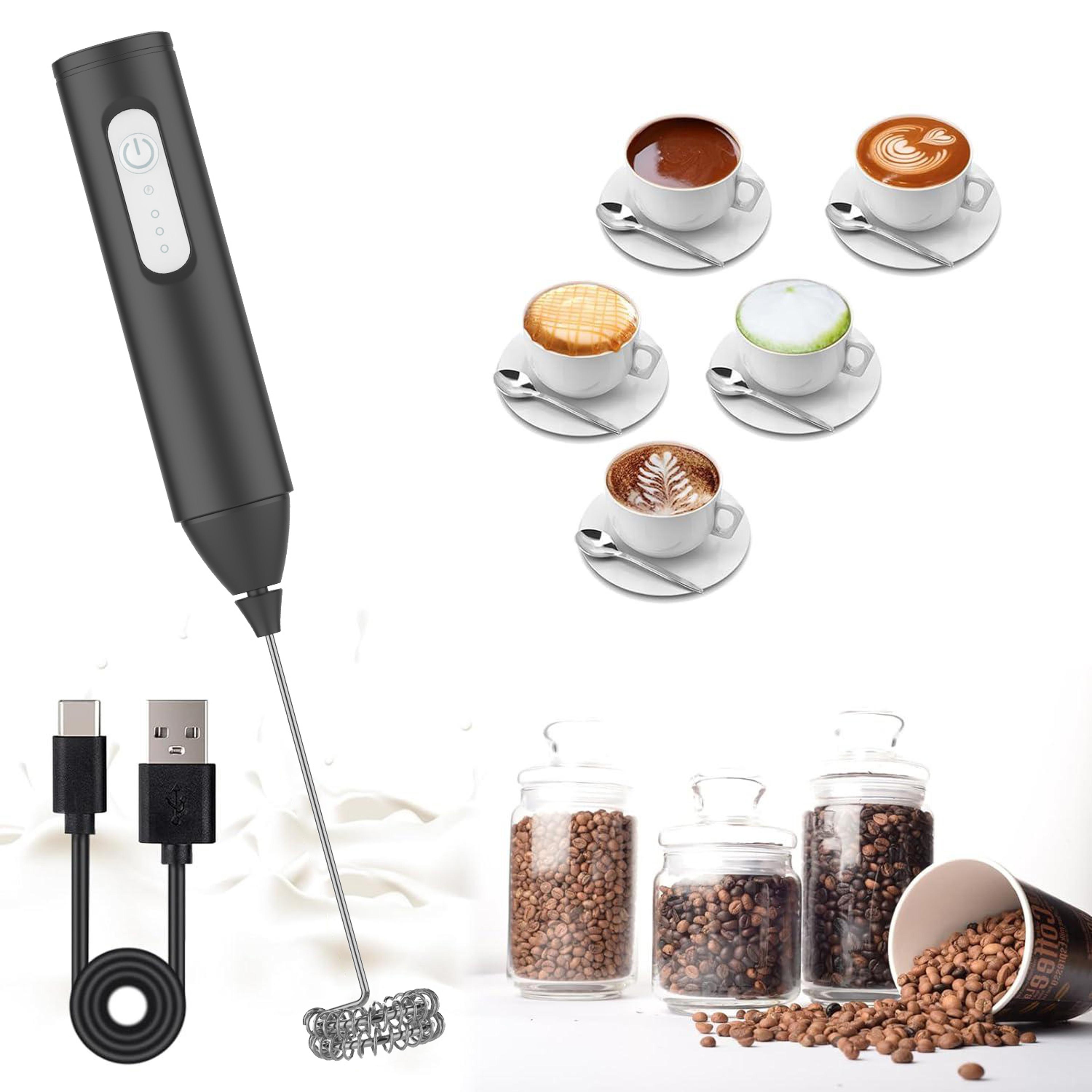 rechargeable handheld milk frother speed coffee frother wand for lattes matcha and more