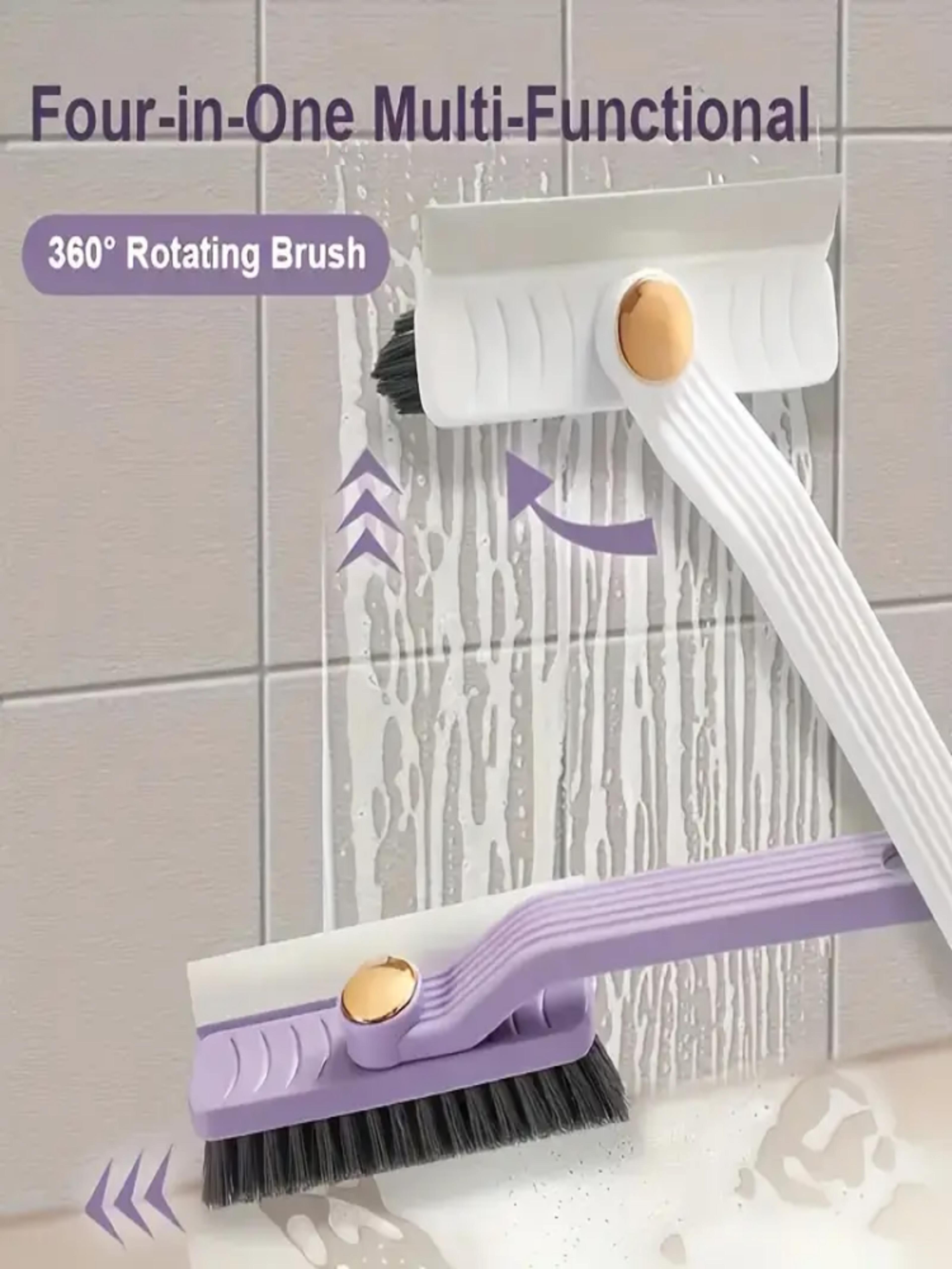 rotating grout cleaning brush for tile and bathroom floors