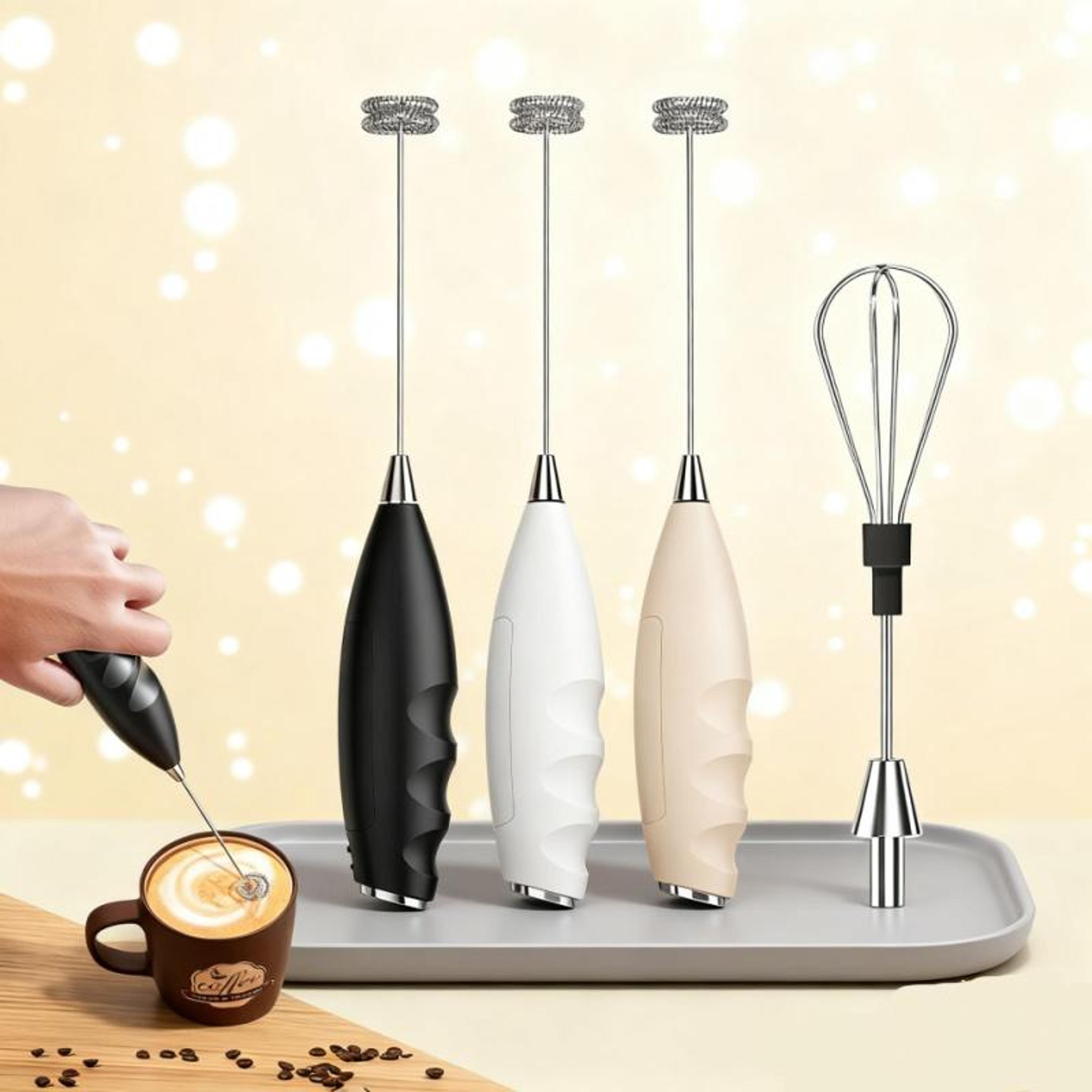 handheld milk frother electric whisk for coffee eggs and cream