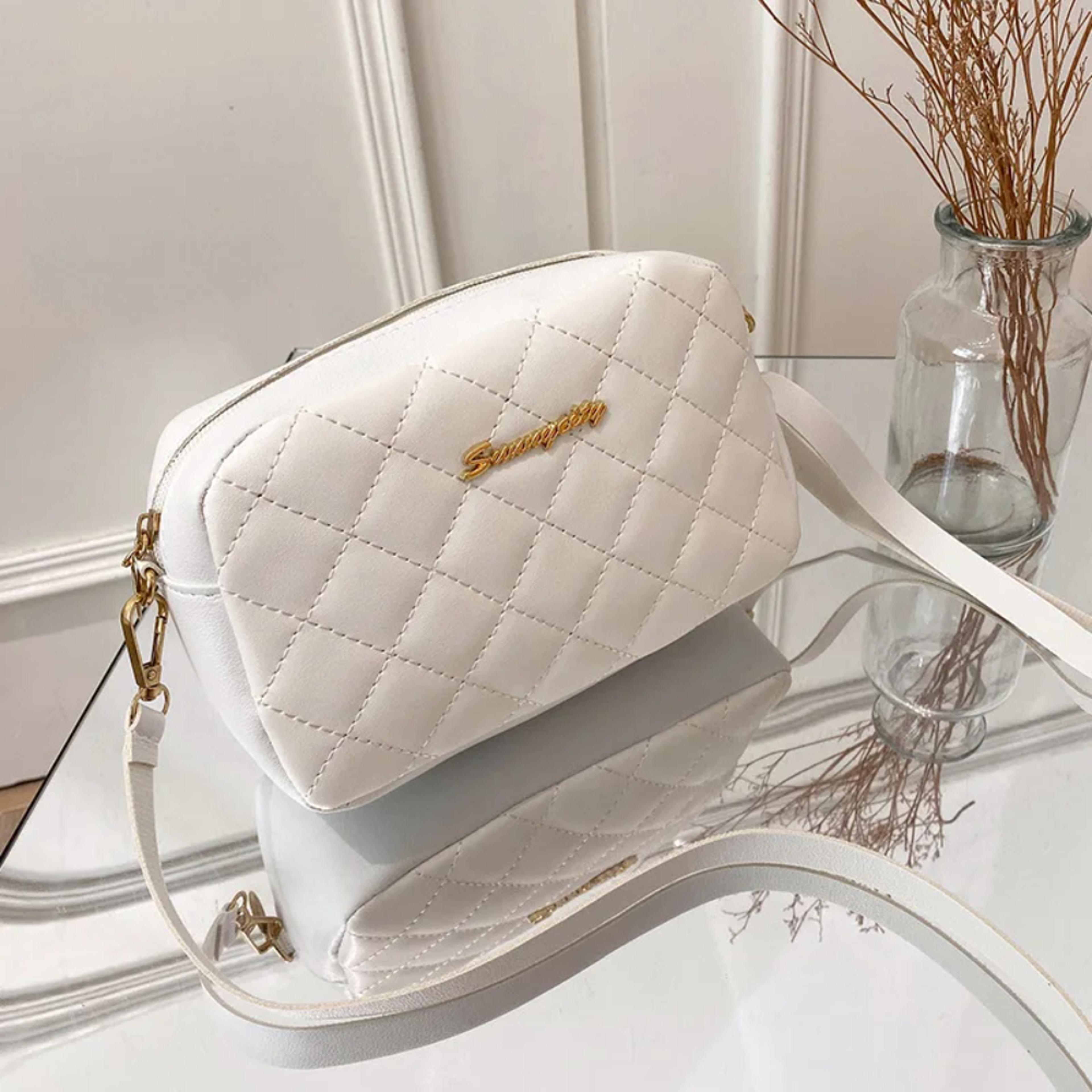 quilted crossbody camera bag for women with chain strap