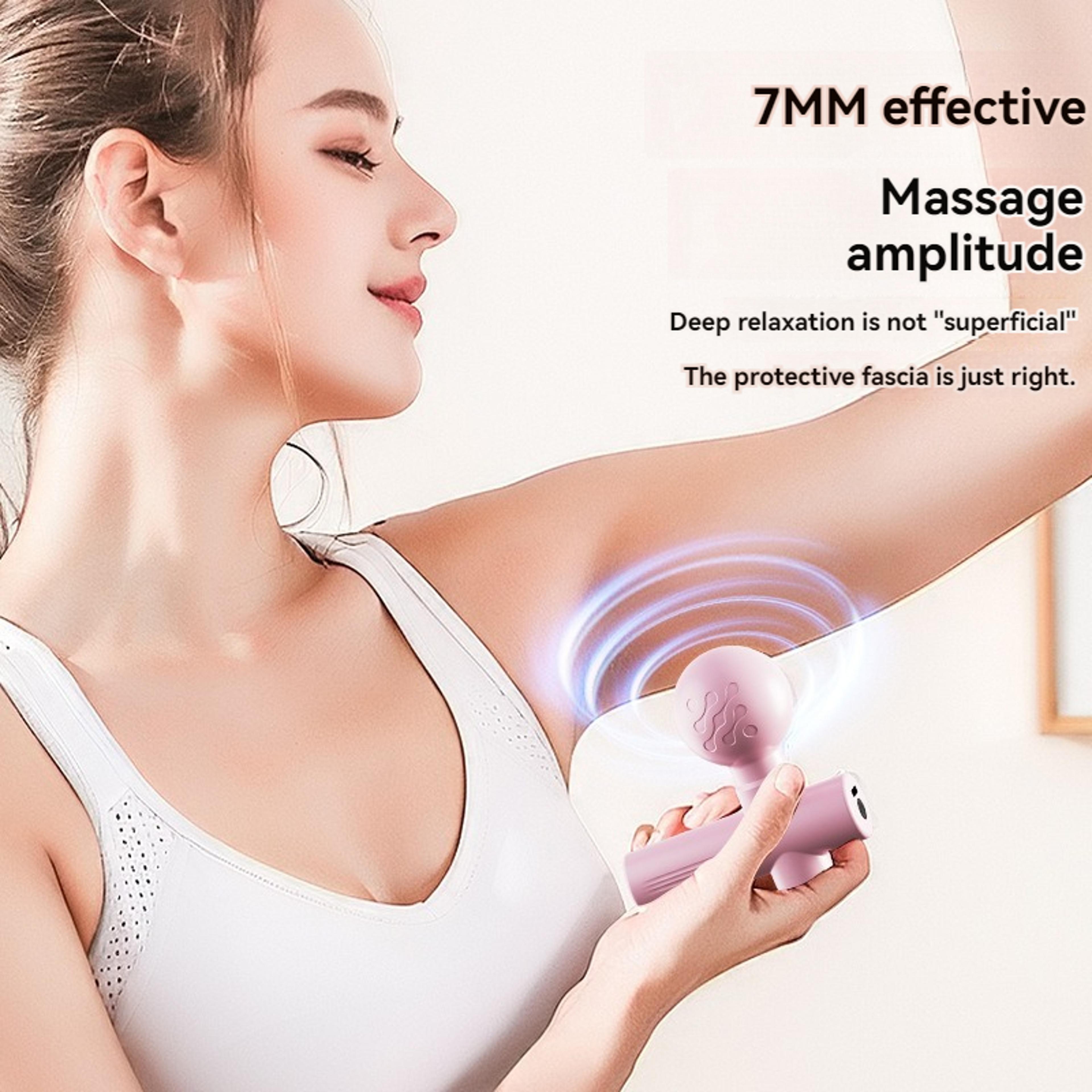 mini deep tissue massage gun portable percussion massager for neck back and muscle recovery