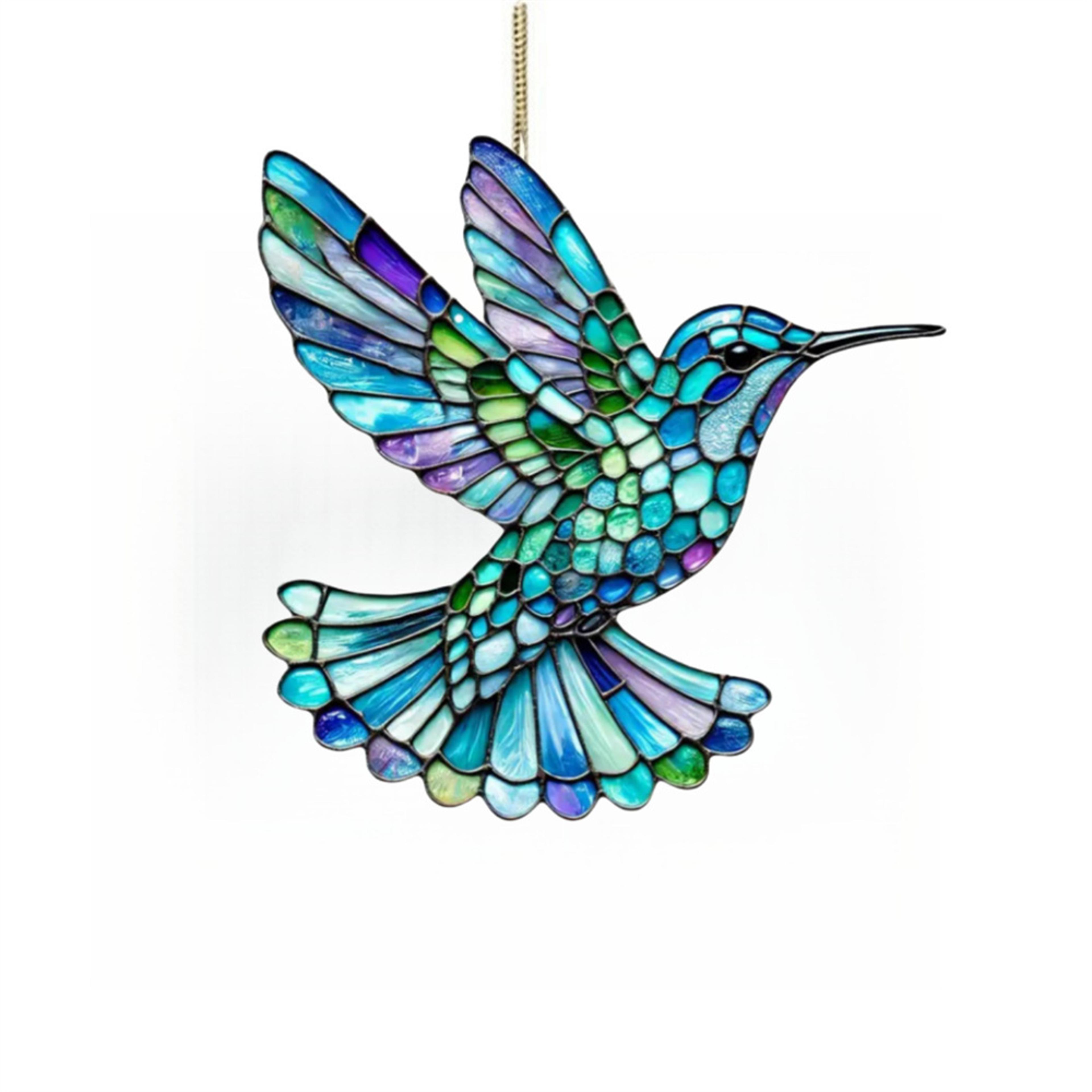 colorful hummingbird acrylic suncatcher window hanging ornament