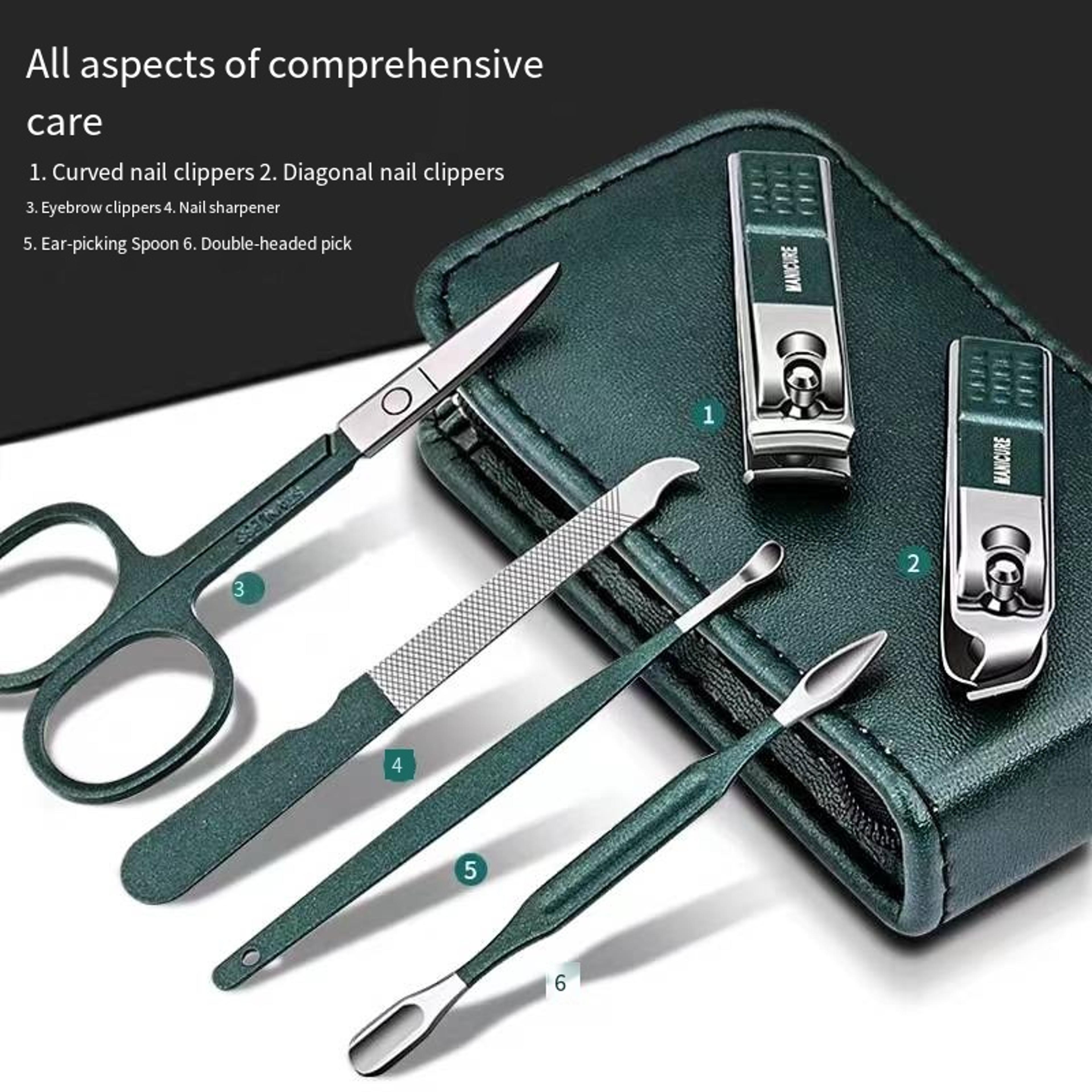 nail clipper set portable manicure kit for men and women