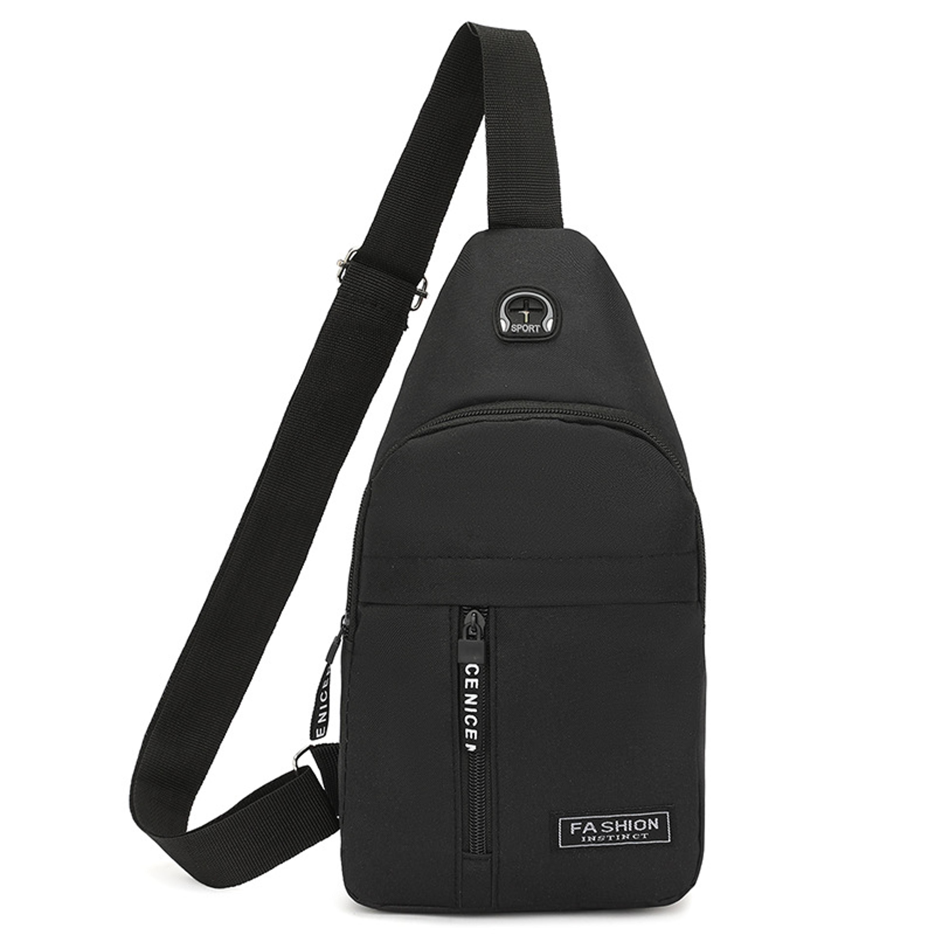 mens oxford cloth crossbody chest bag for travel and everyday carry