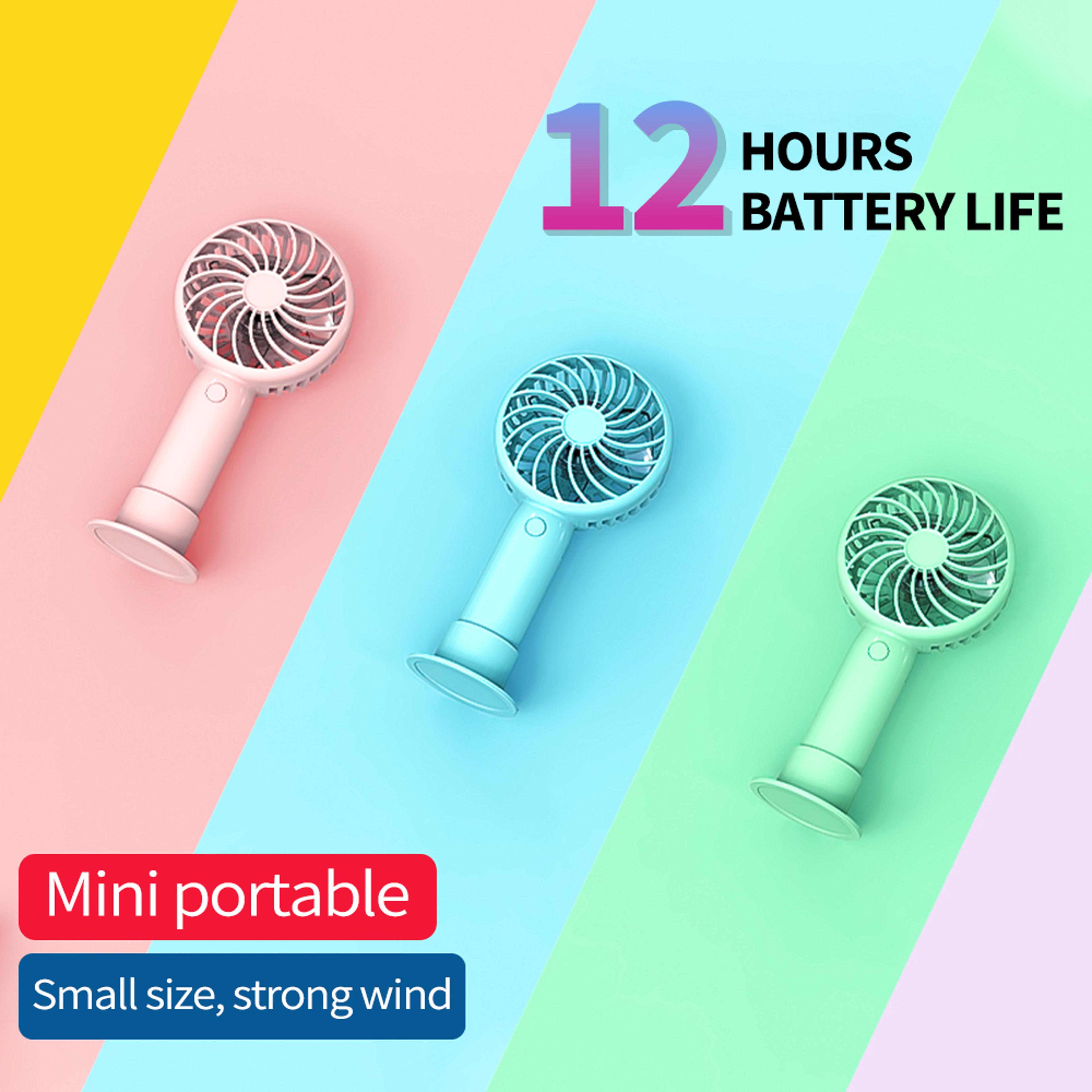mini portable handheld fan usb rechargeable quiet travel fan