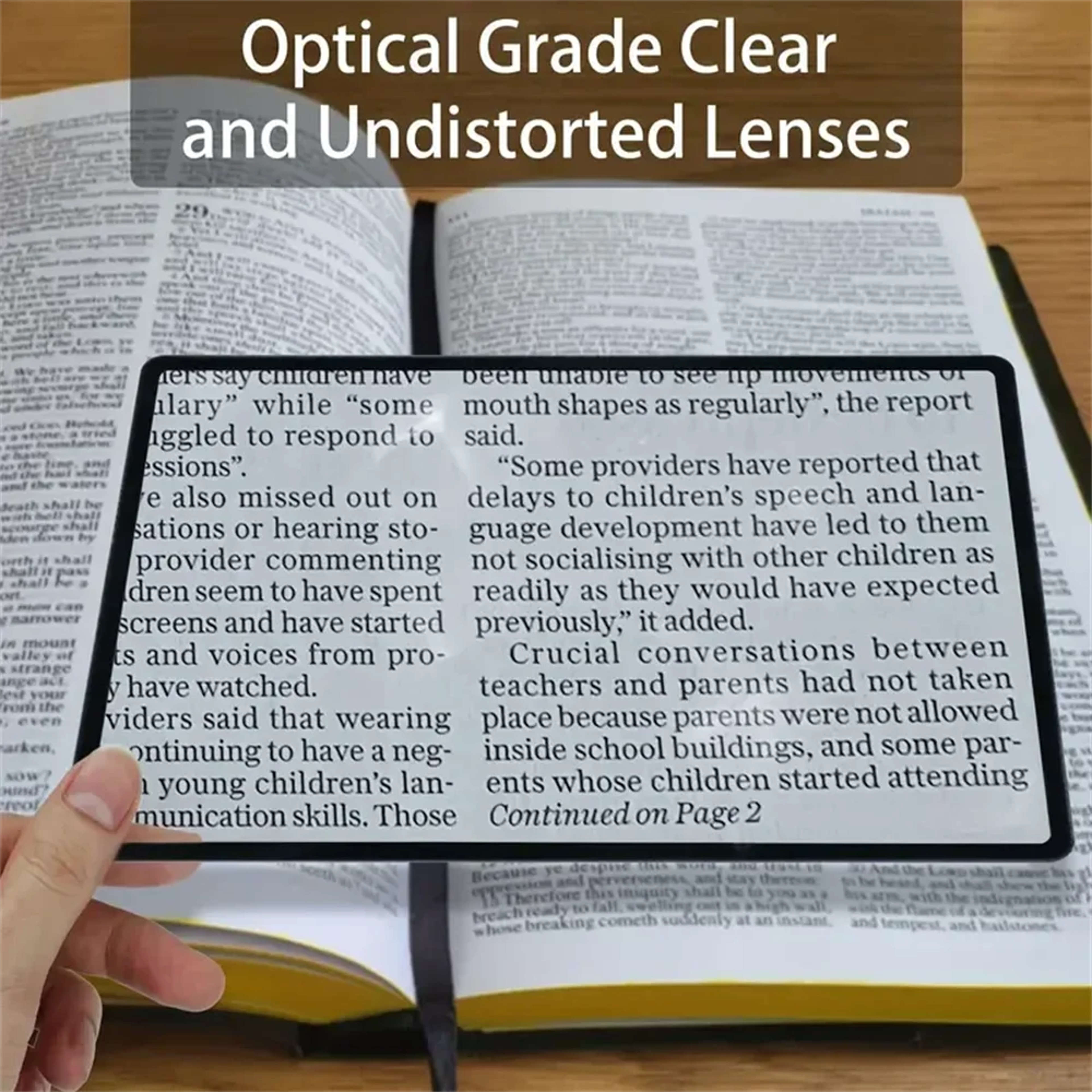 full page magnifier sheet reading aid for books maps and small print