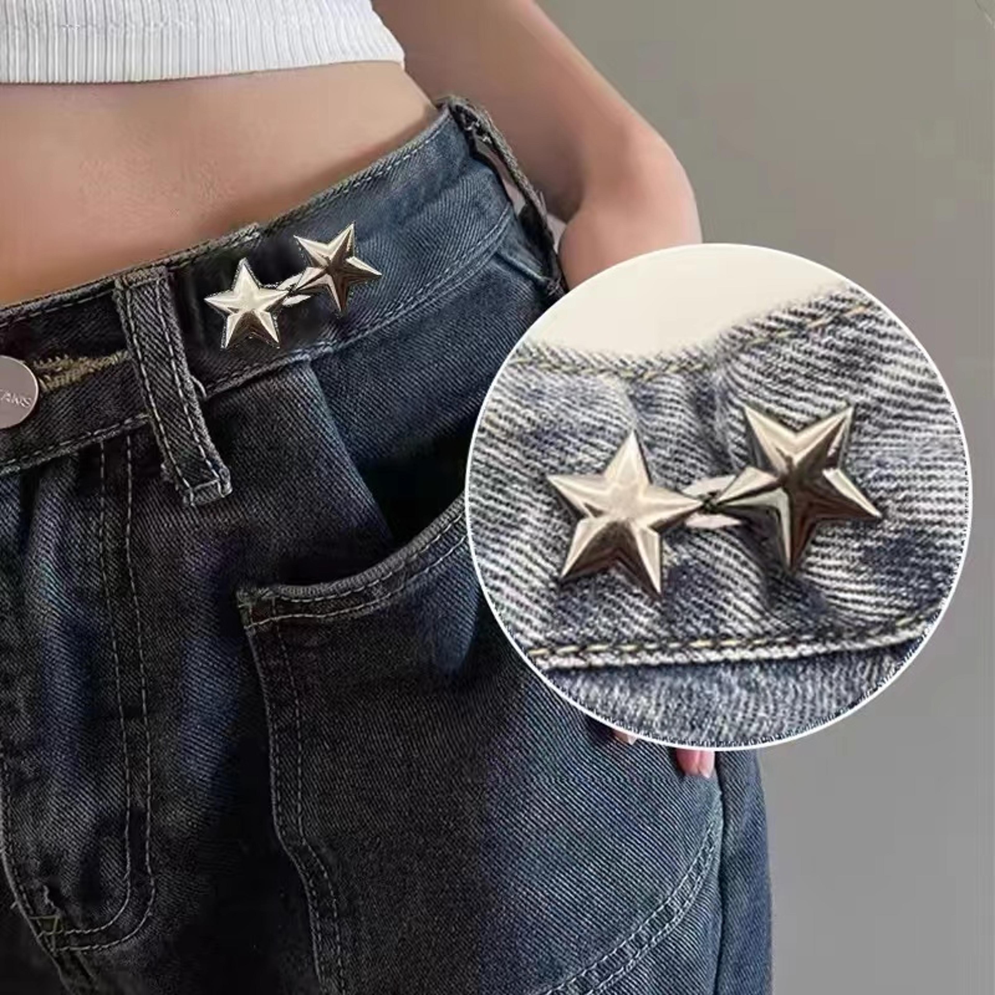 invisible adjustable jeans waist tightener no sew waist buckle