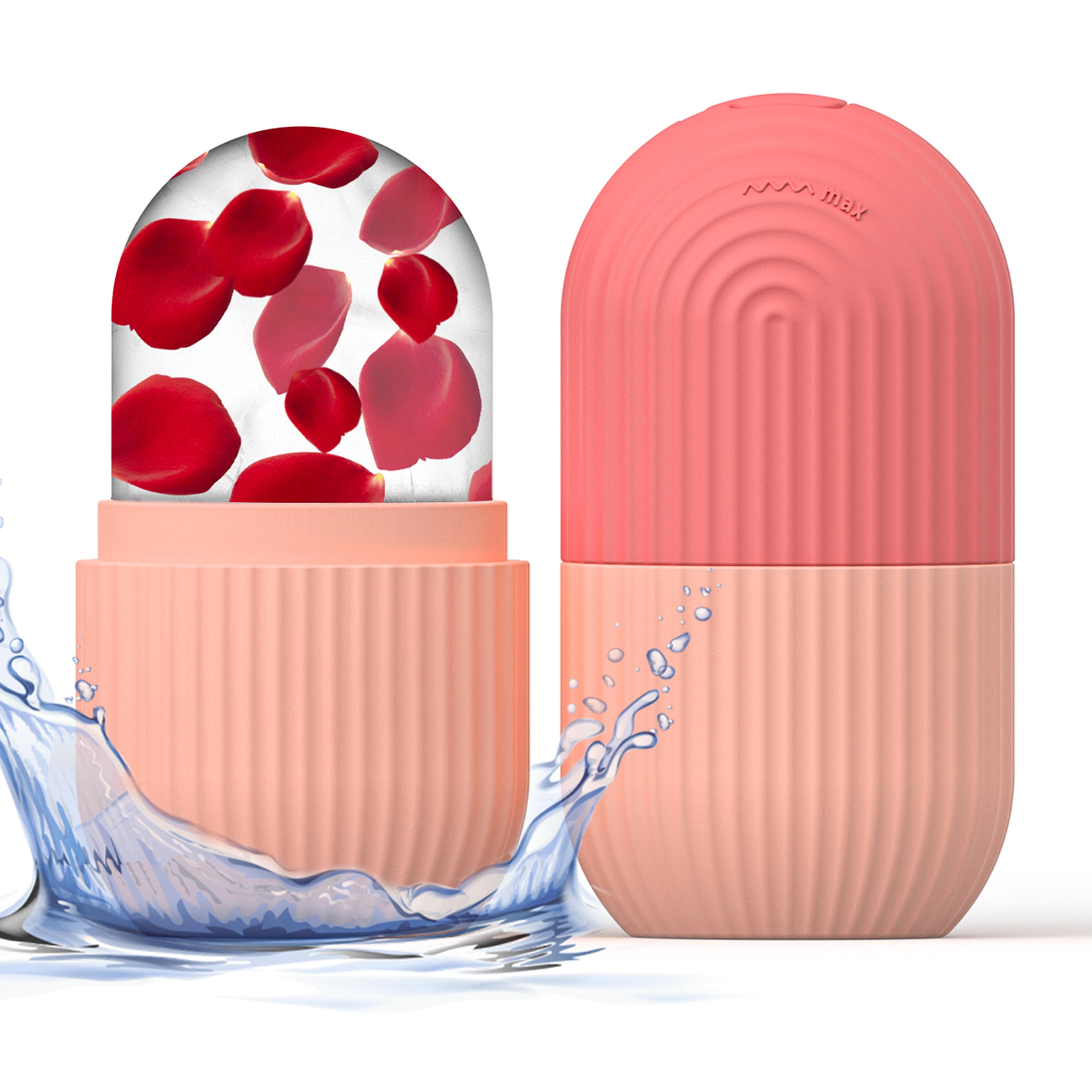 silicone ice roller for face depuffing and cooling skin care