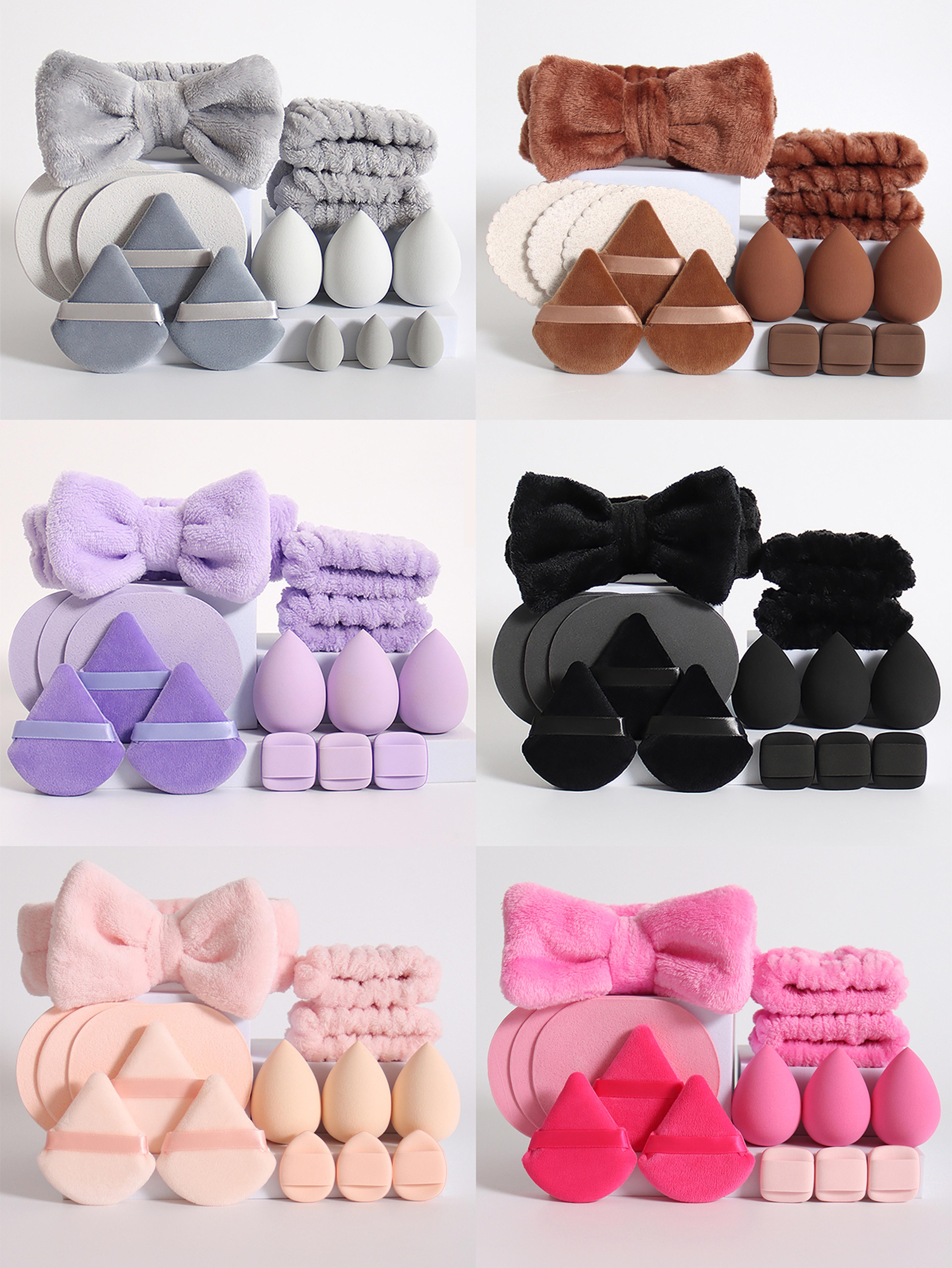 flawless blend makeup sponge set with foundation blender headband and wristbands