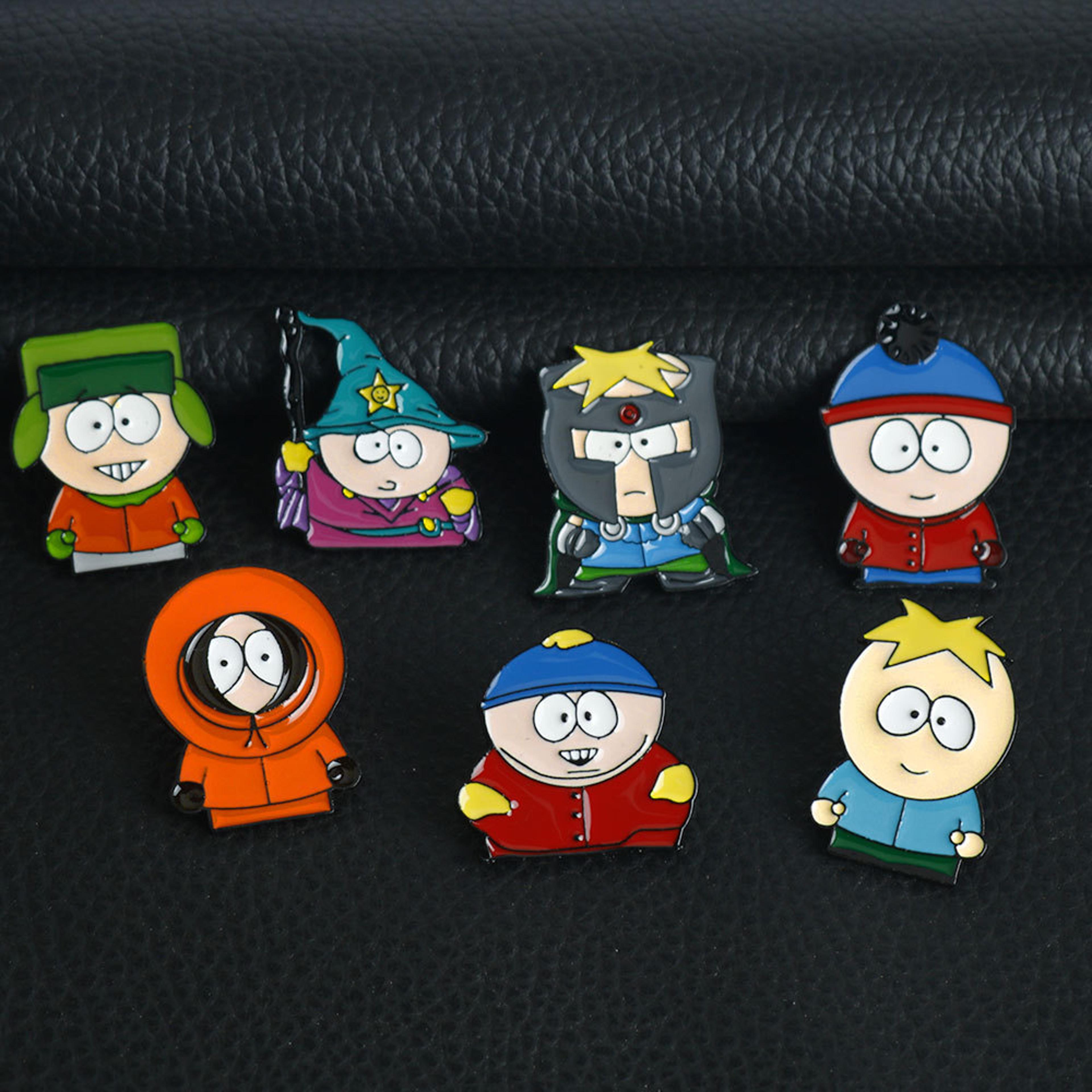 cartman cartoon lapel pins set for backpacks jackets and gifts