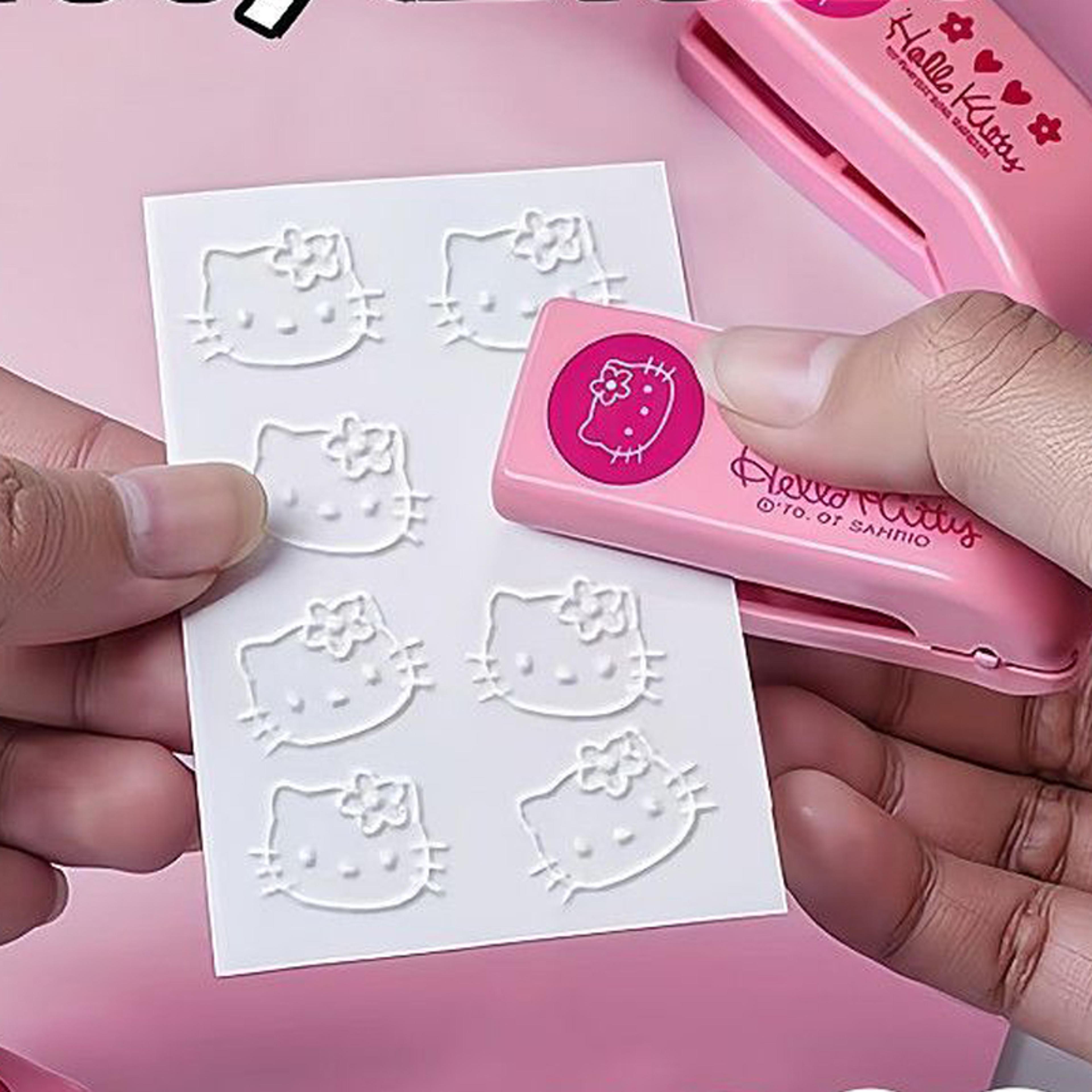 hello kitty stapler embosser kawaii notebook stamp