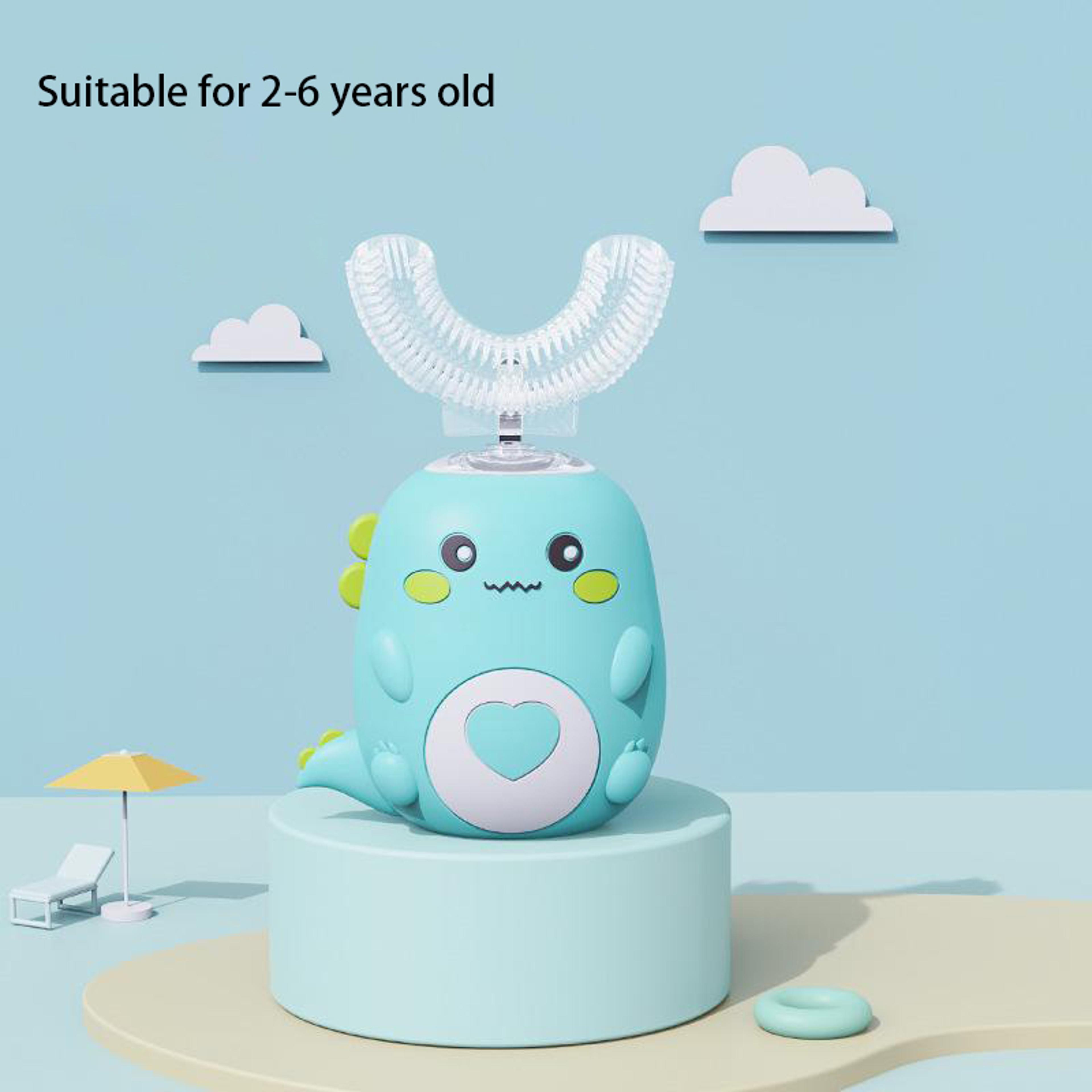 kids u shaped electric toothbrush rechargeable sonic silicone toothbrush