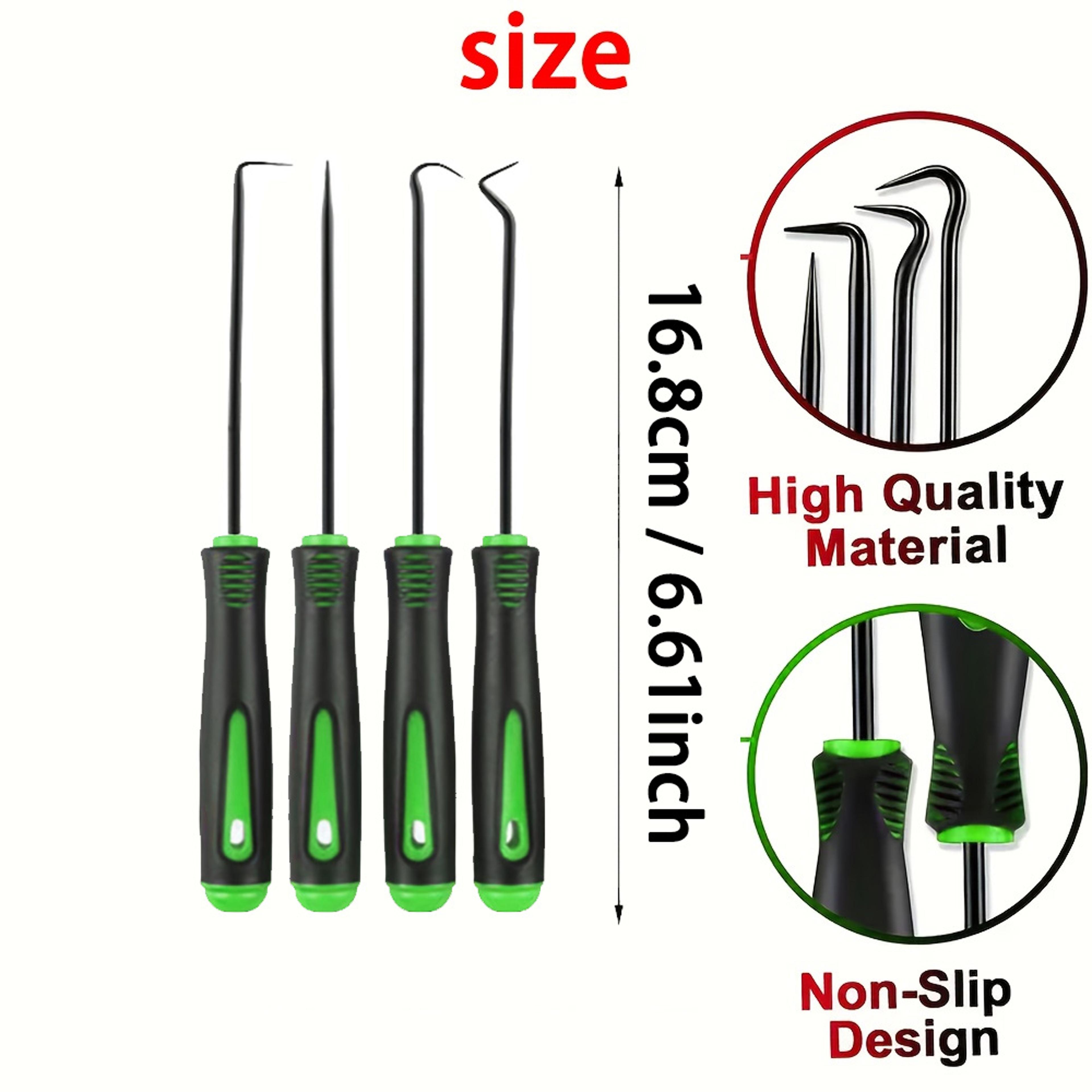 precision pick and hook set for oil seal o ring and gasket removal