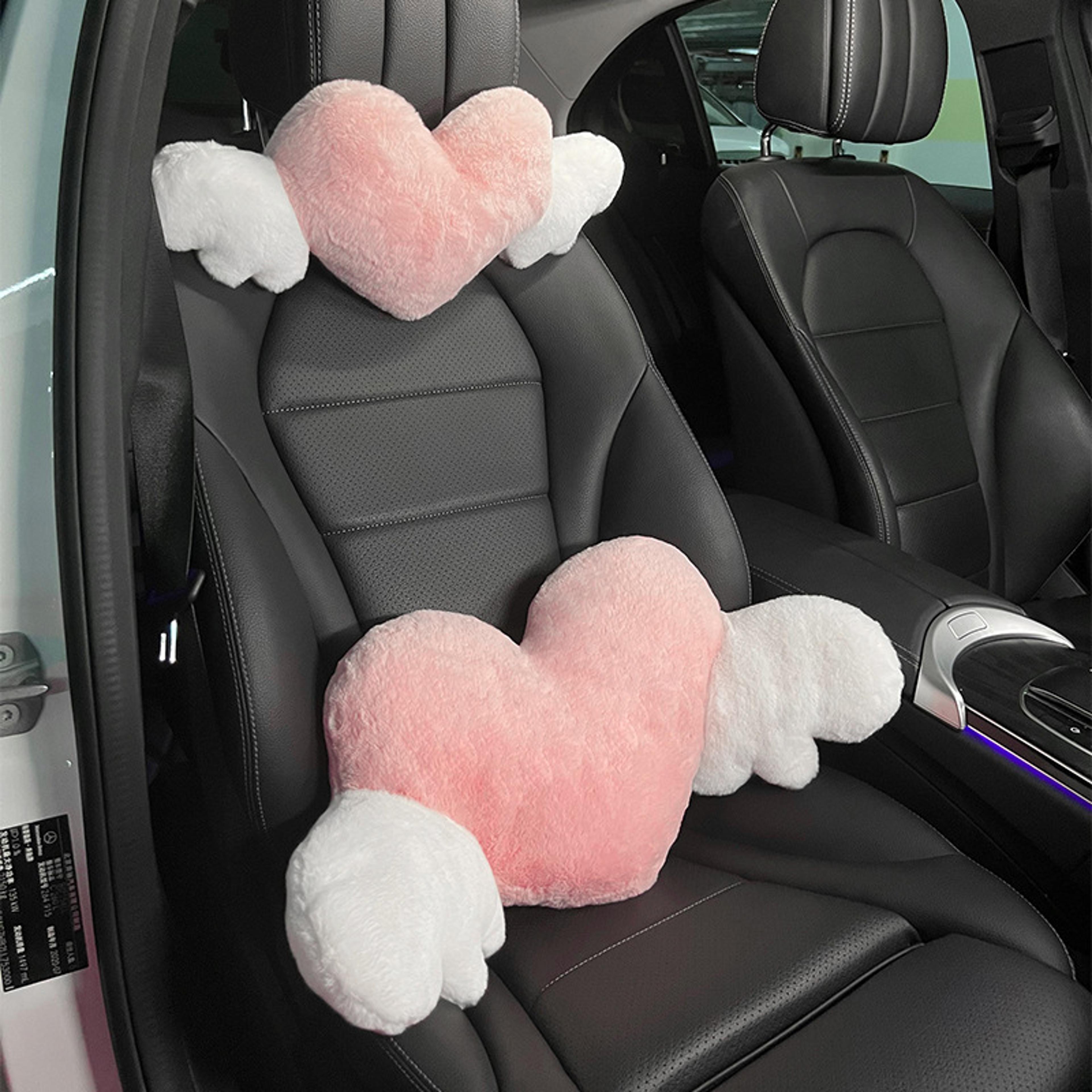 heart shaped car pillow & lumbar support for comfortable driving
