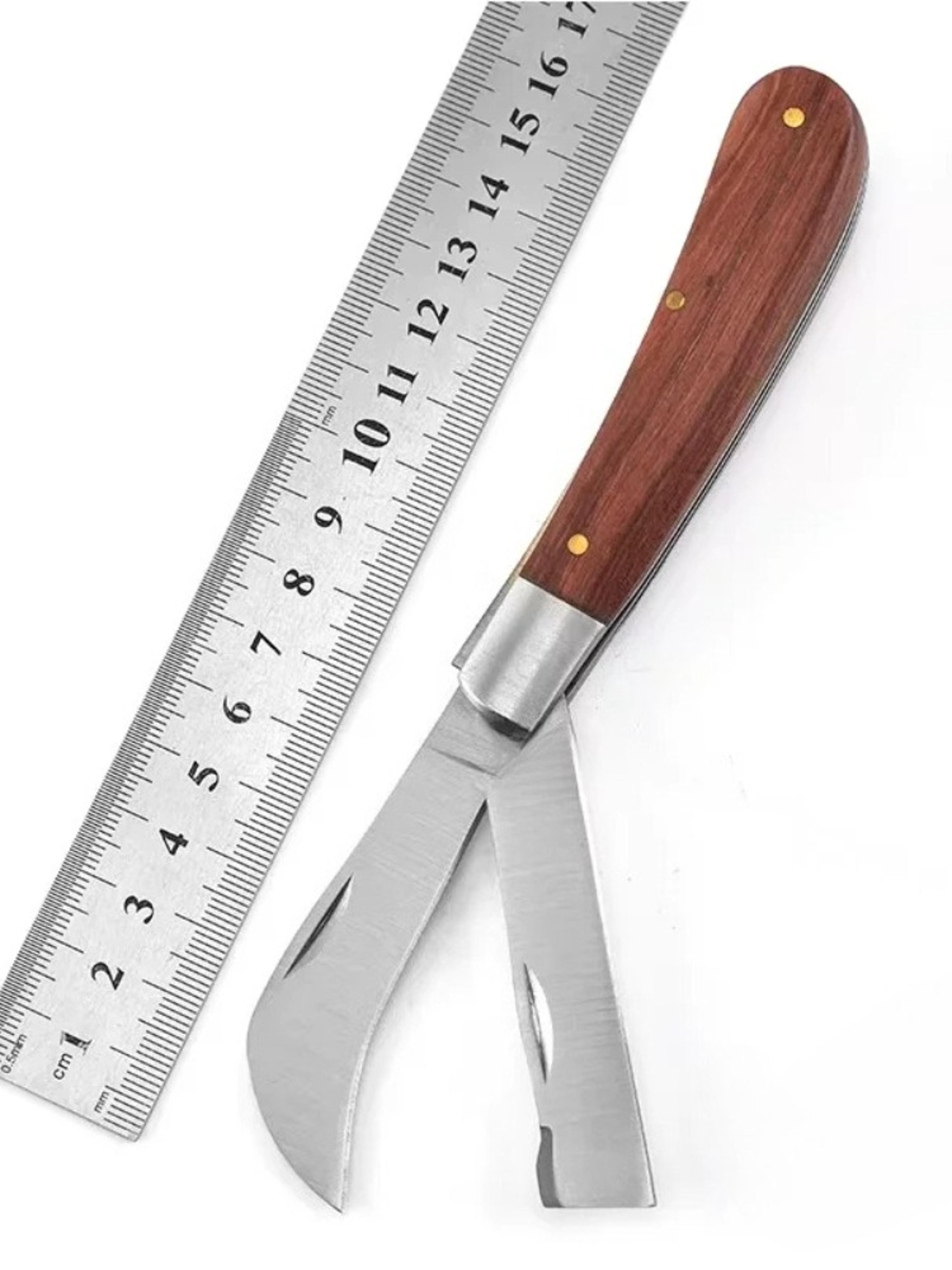 professional folding grafting knife precision fruit tree grafting & pruning tool with wooden handle
