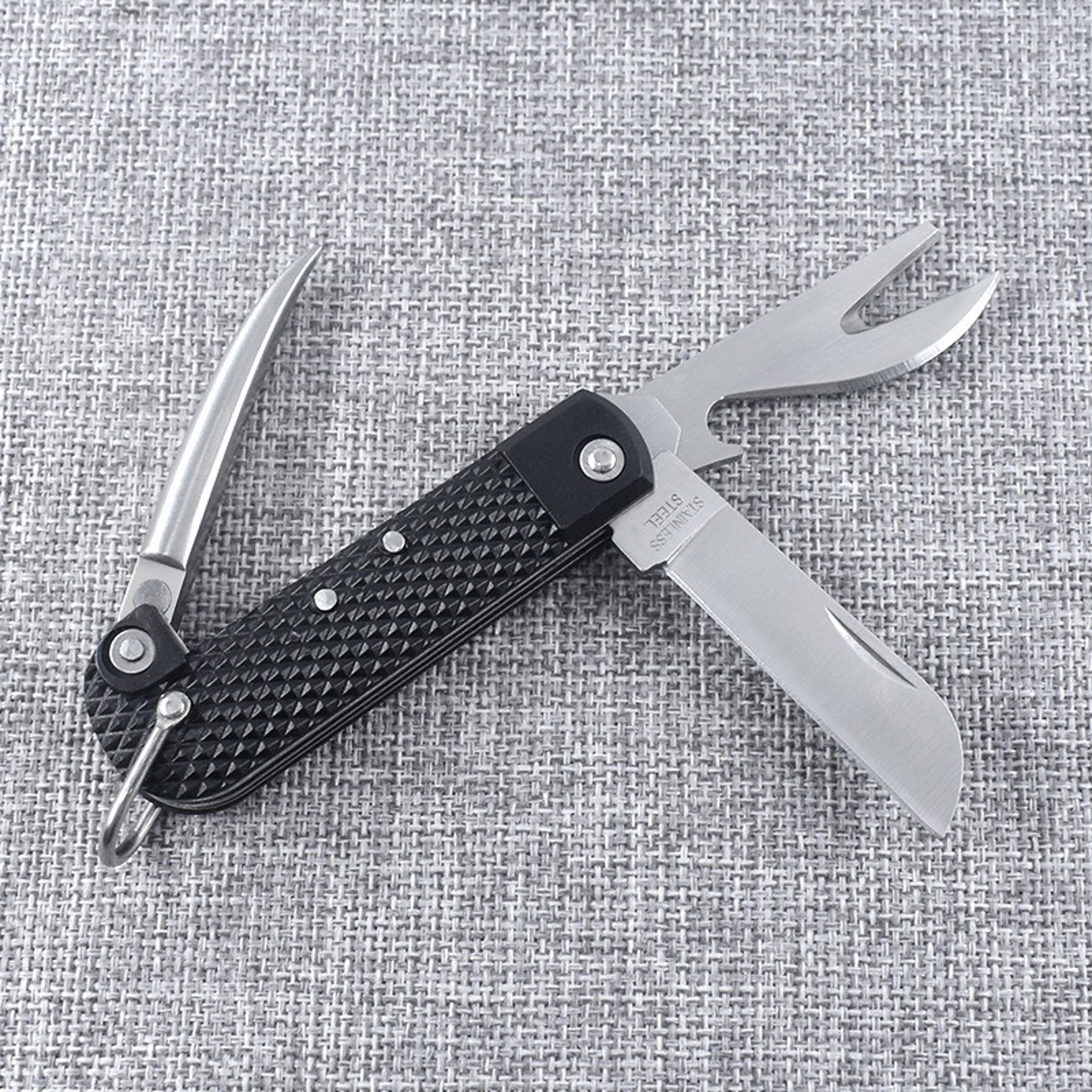 premium foldable sailor knife with marine rope cutter & diving survival tool