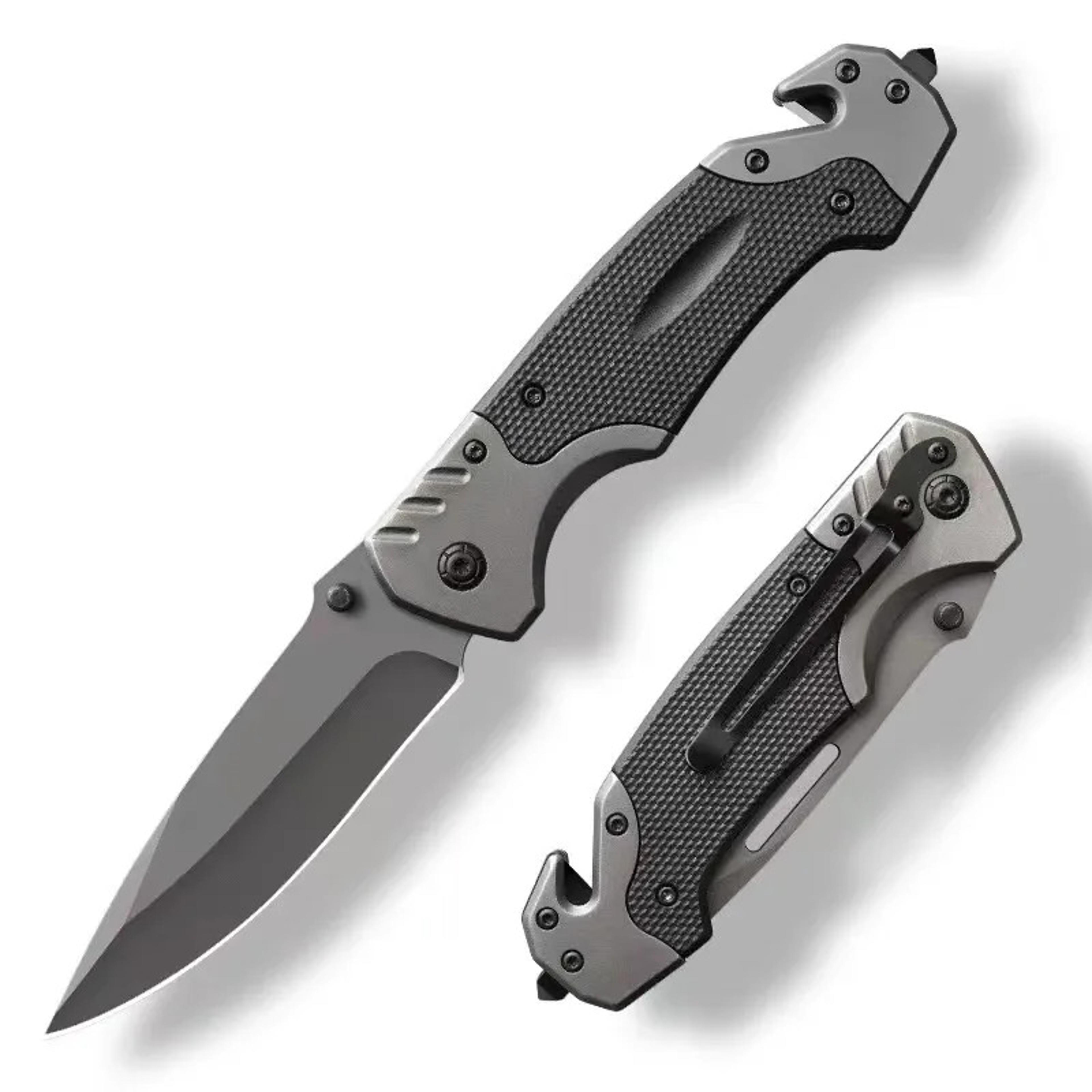 tactical camping pocket knife & outdoor survival knife compact knife with folding defense blade