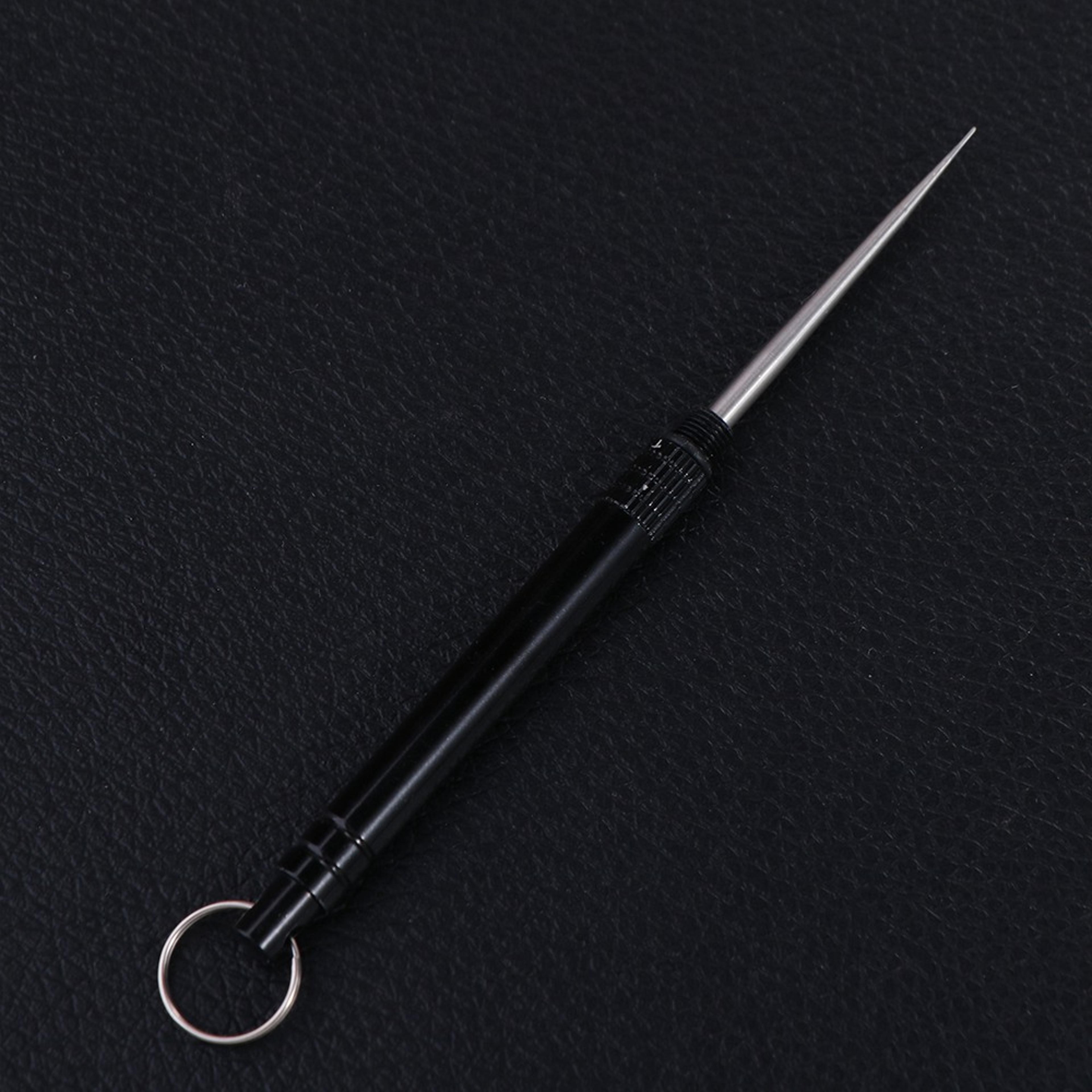 premium portable metal toothpick & outdoor fruit fork camping tool with holder