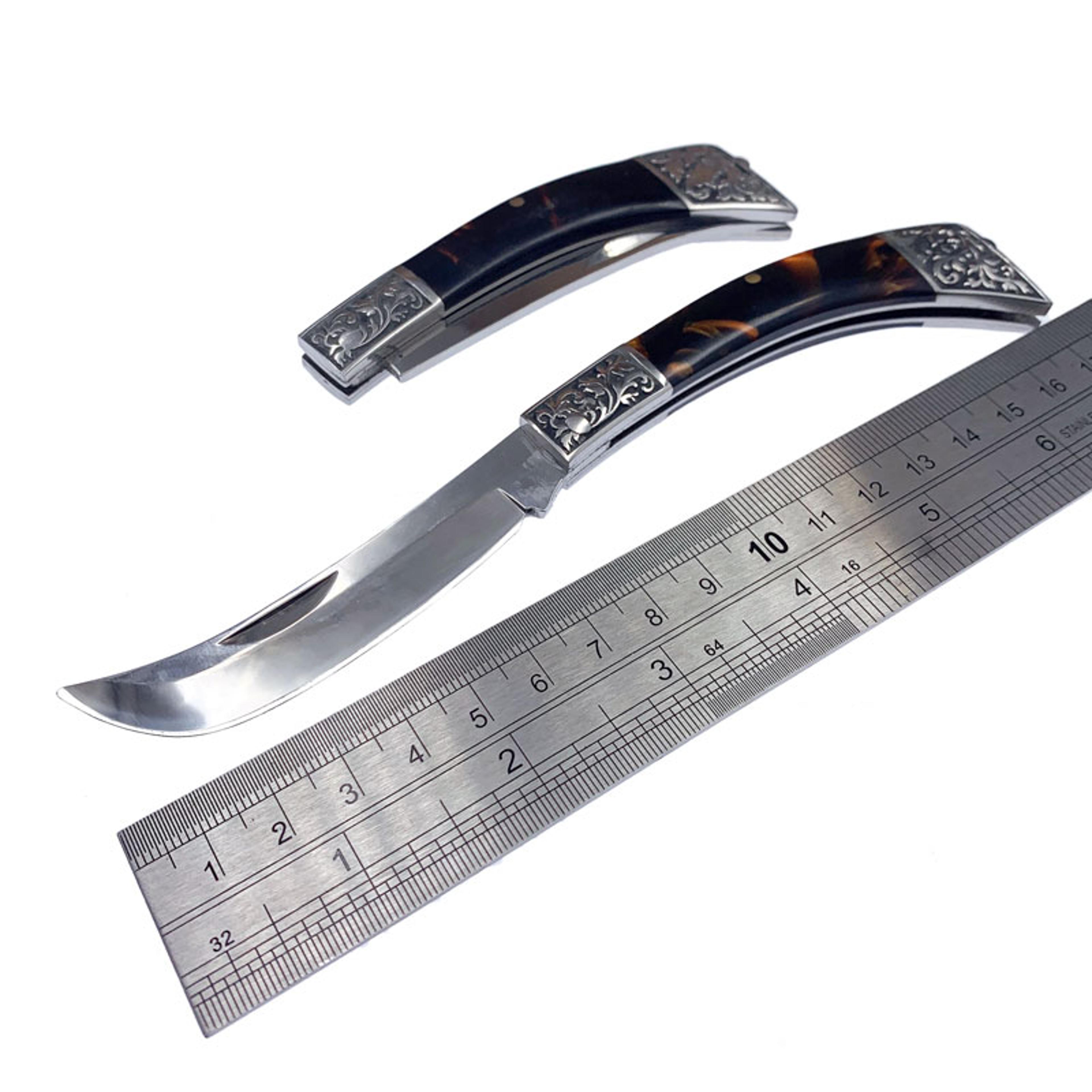 dobeli stainless steel folding knife with resin handle pocket knife