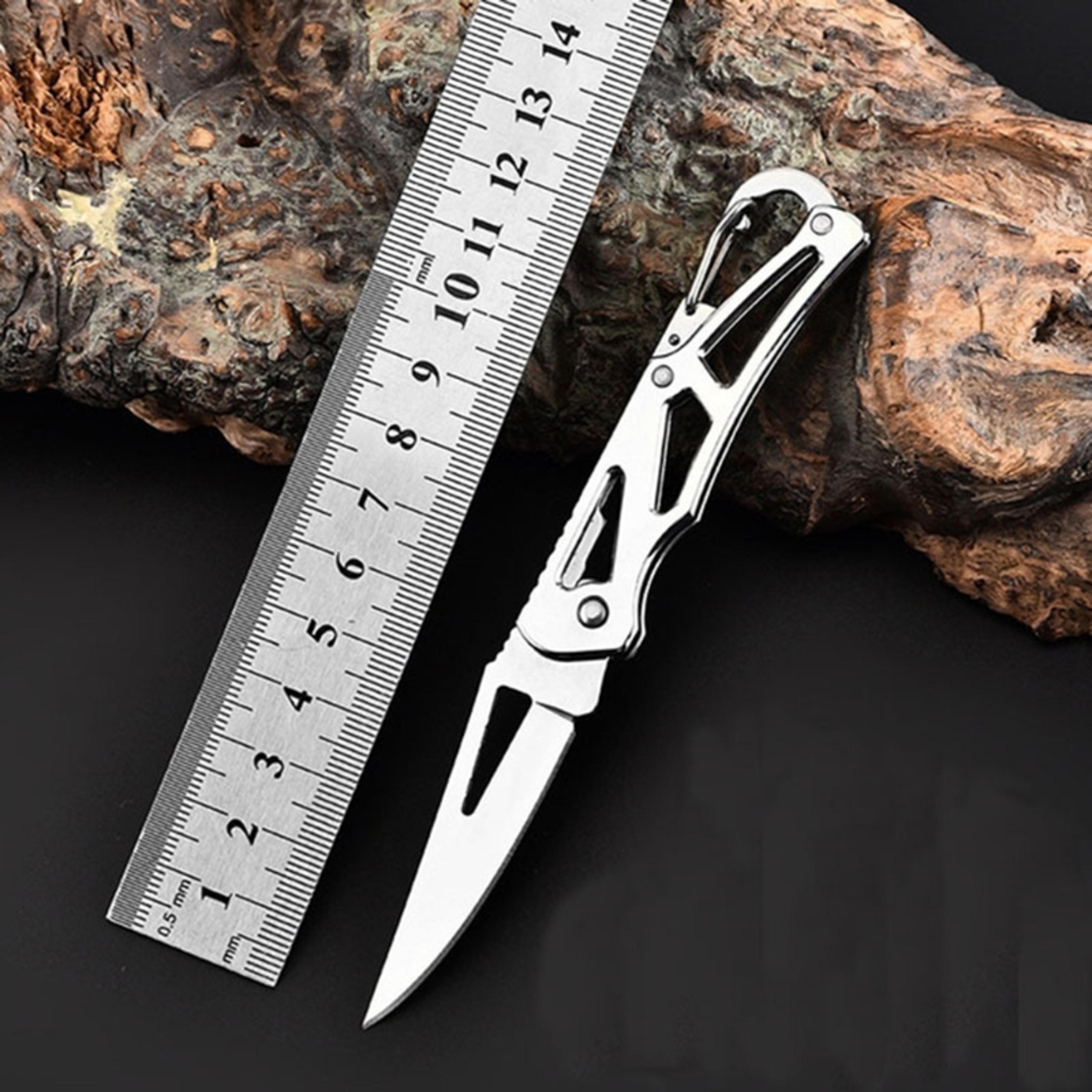 portable stainless steel mini pocket knife for camping and everyday carry