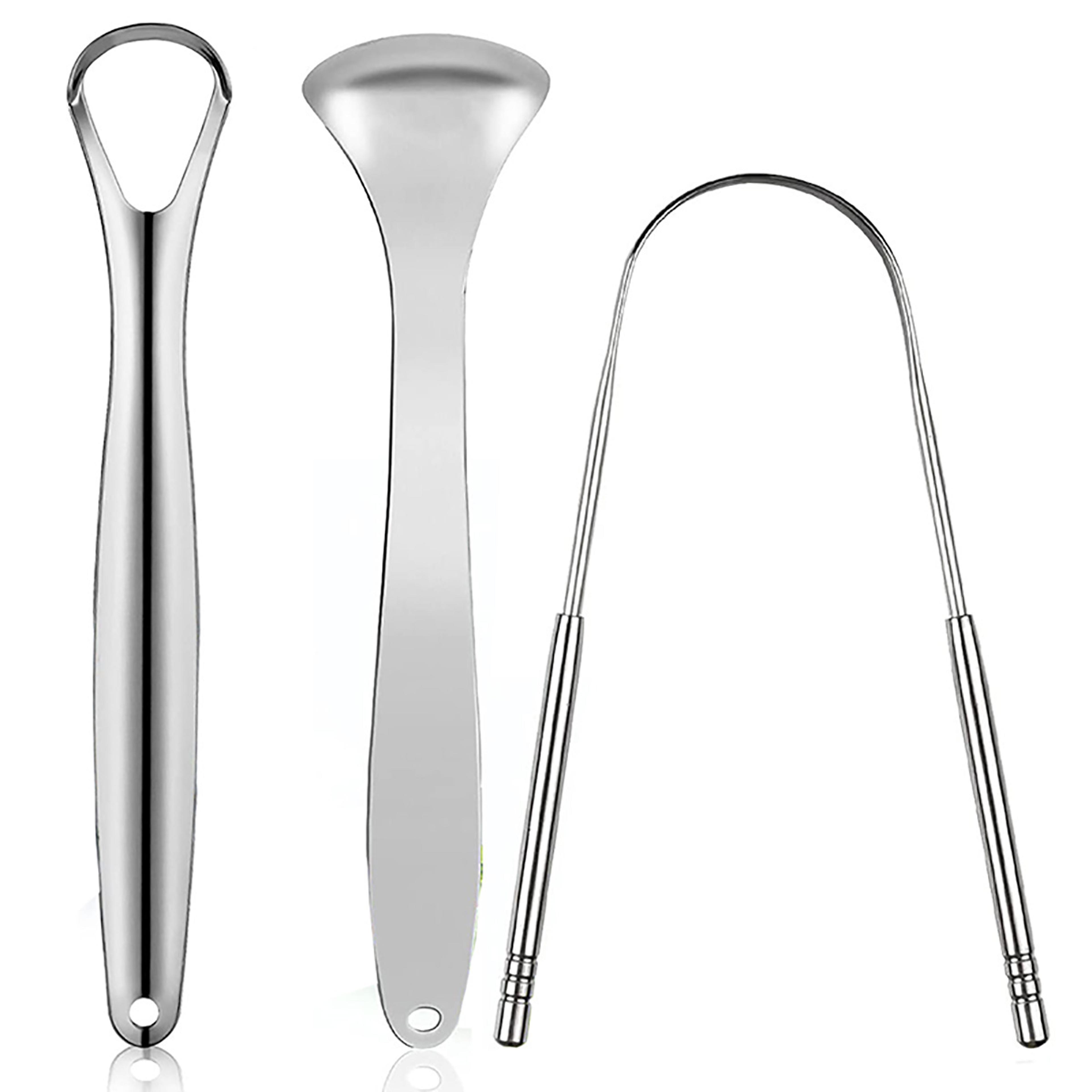 premium stainless steel tongue scraper for fresh breath & oral care