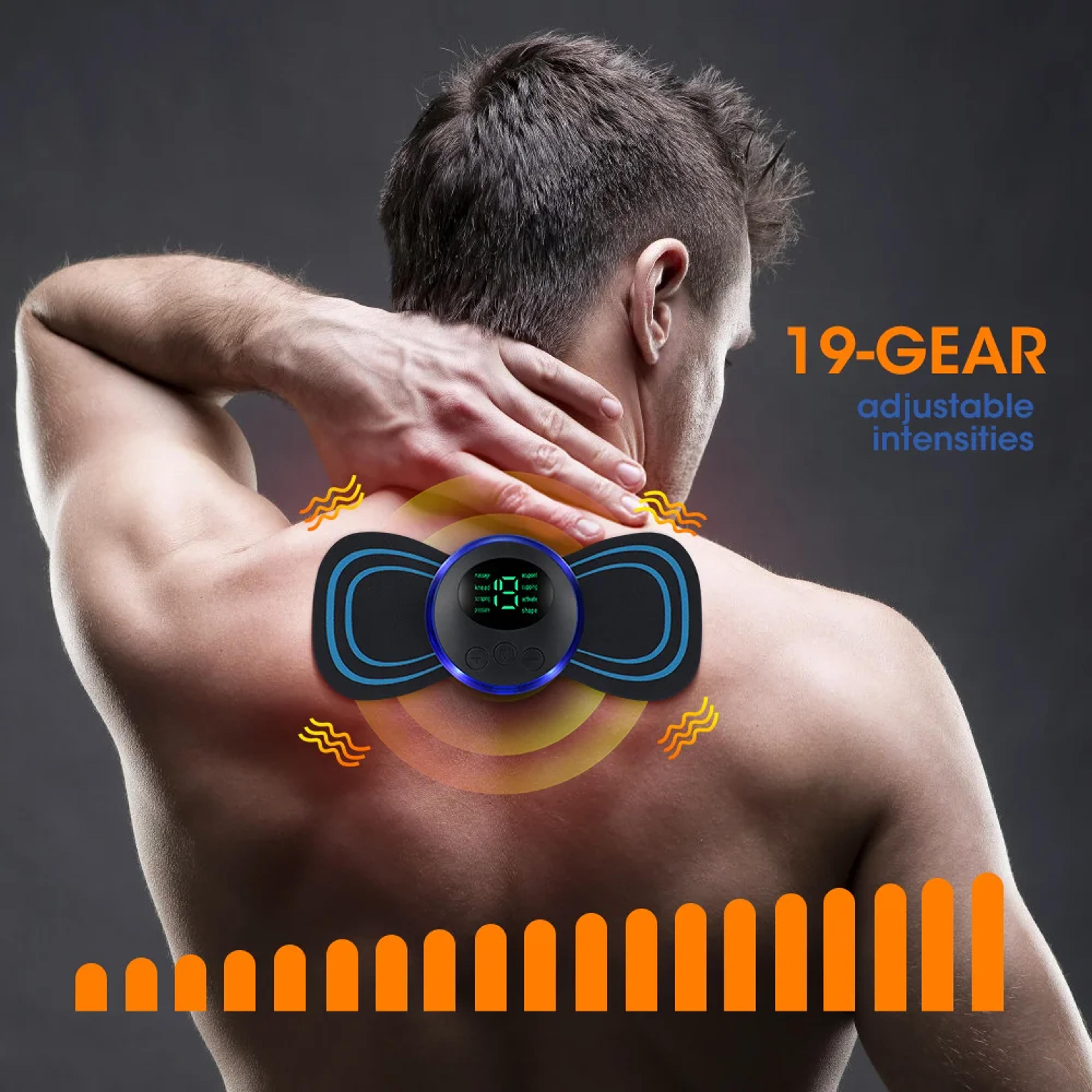 portable electric neck & muscle pain relief device with ems massage