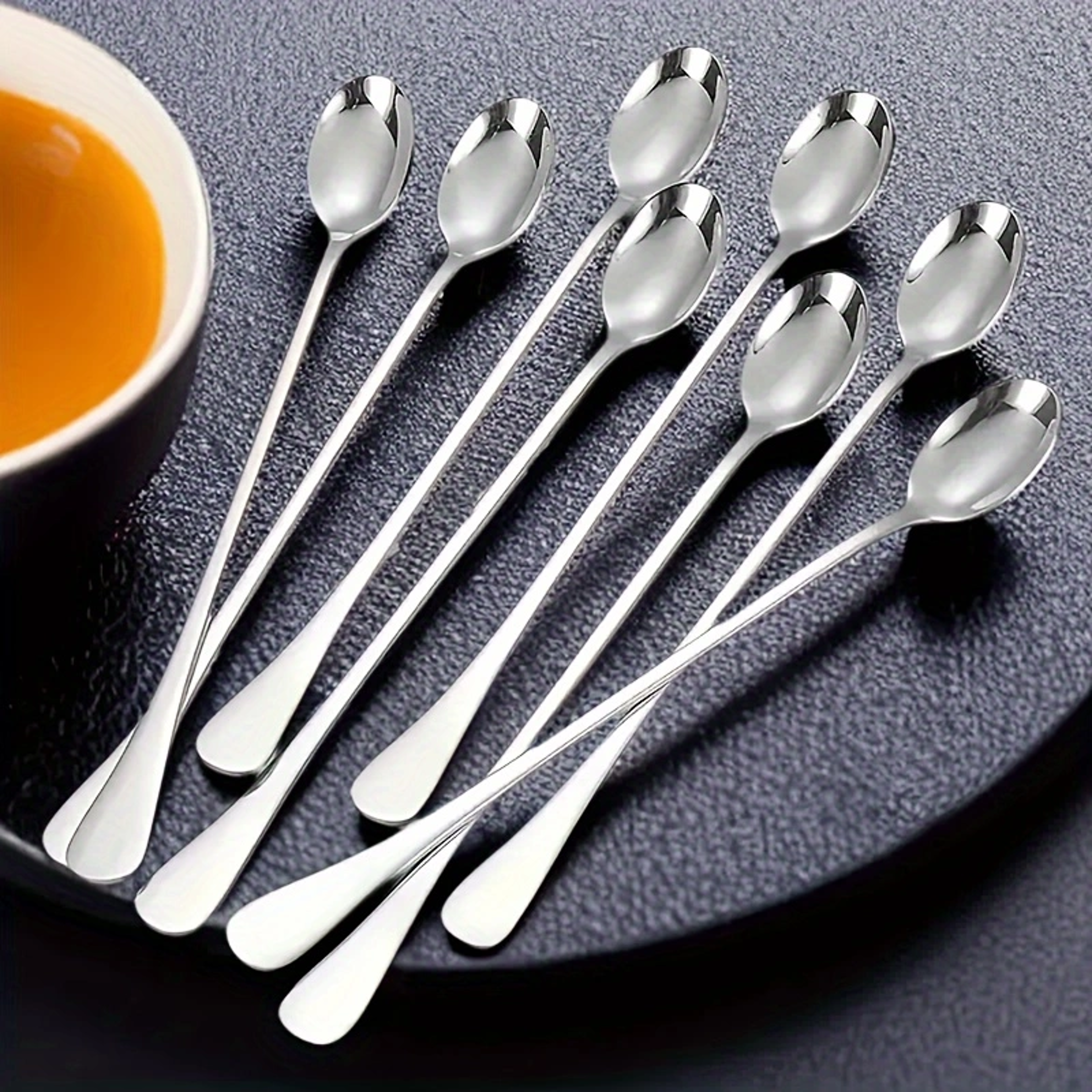 stainless steel long handle spoons for iced tea coffee and desserts