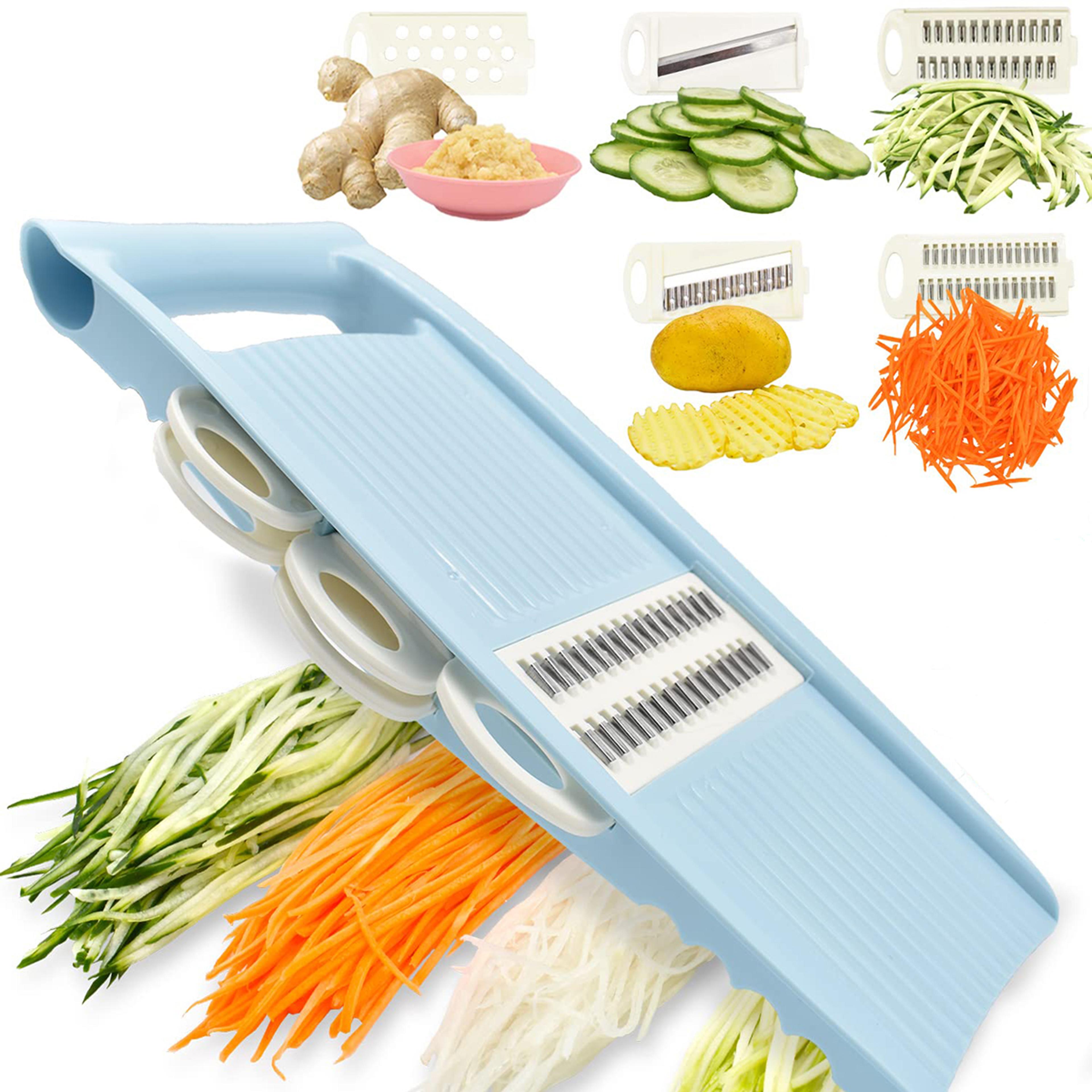 mandoline slicer vegetable cutter with julienne and potato blades