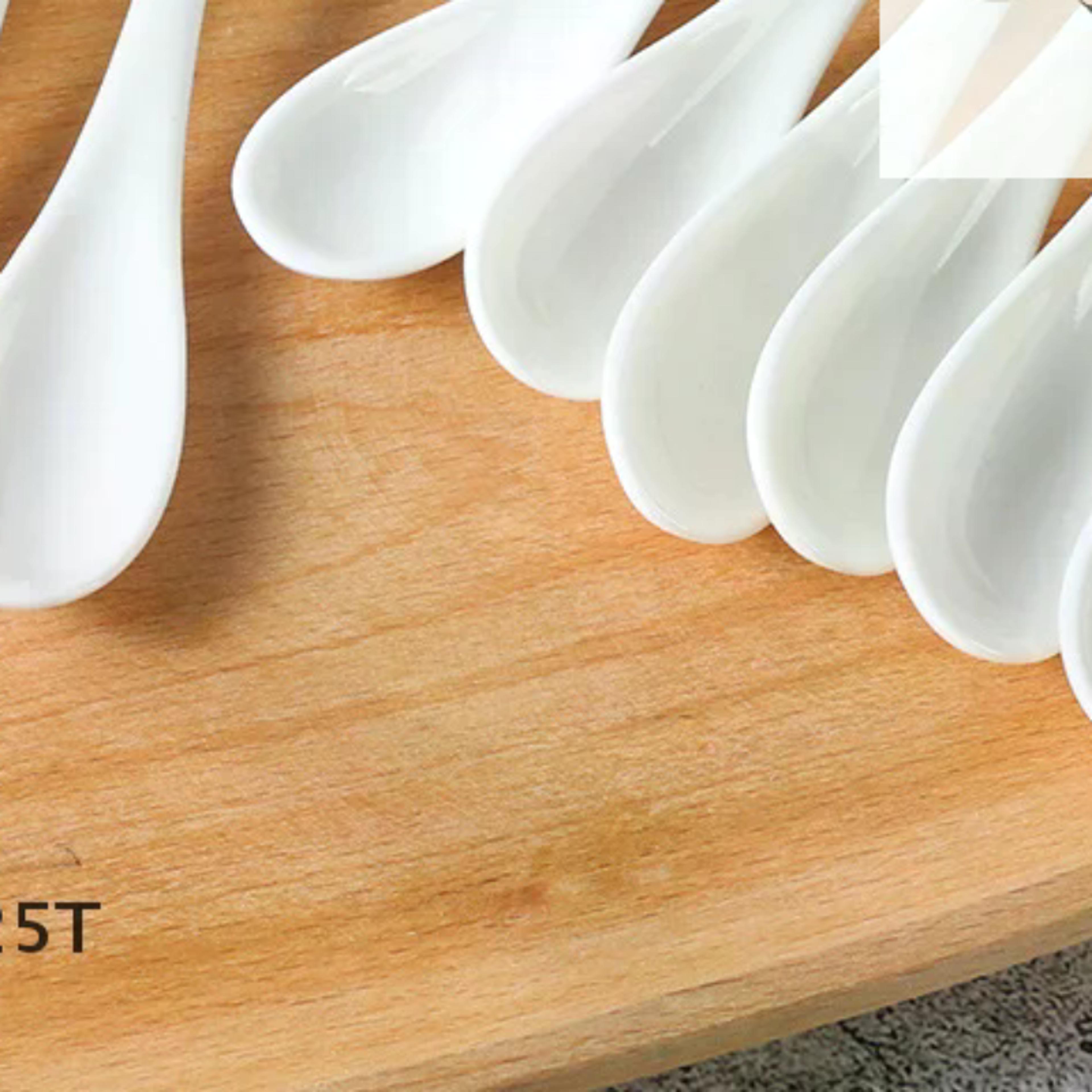 mini porcelain spoons for coffee, tea, sugar and desserts