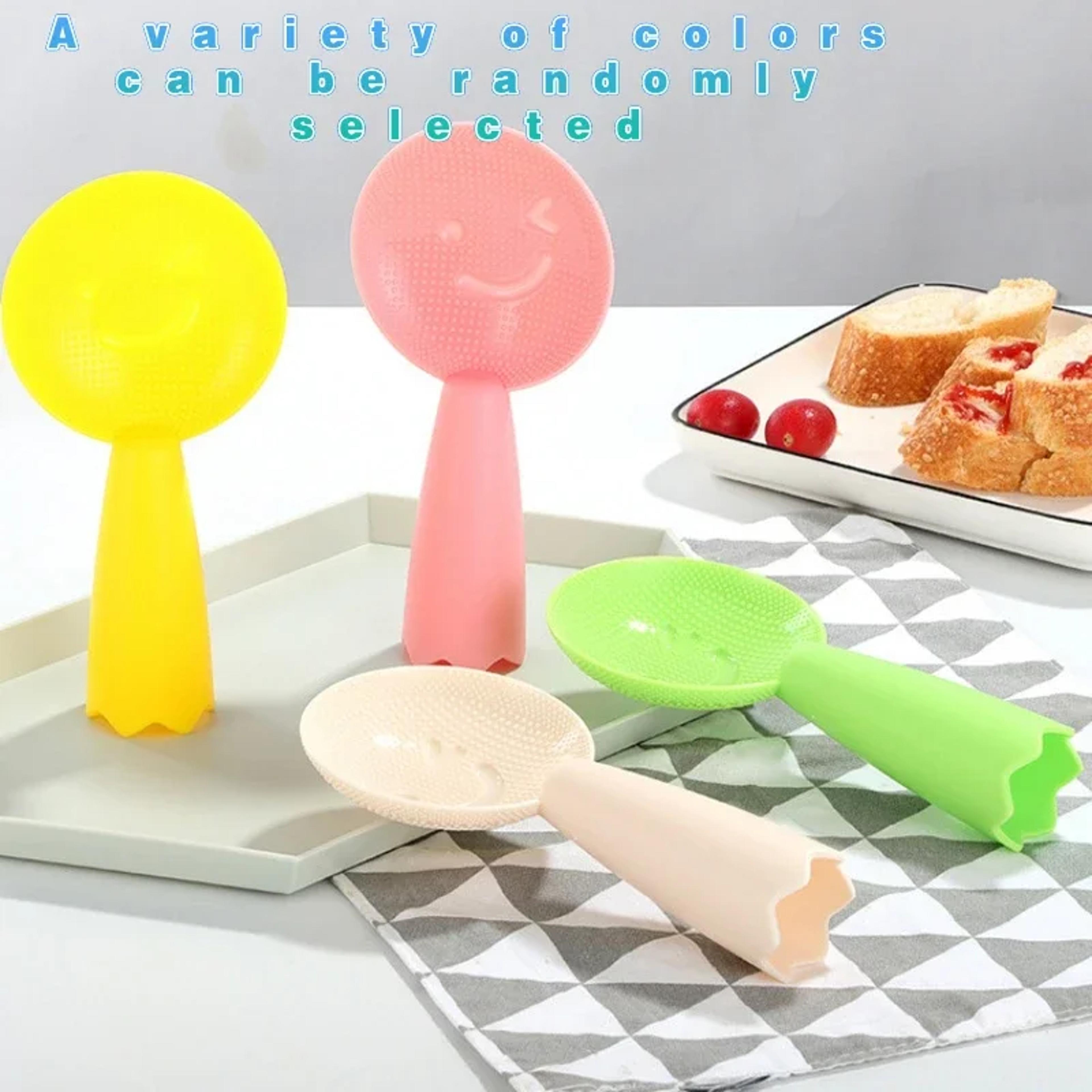 non stick rice spoon with smiley face standable rice spatula