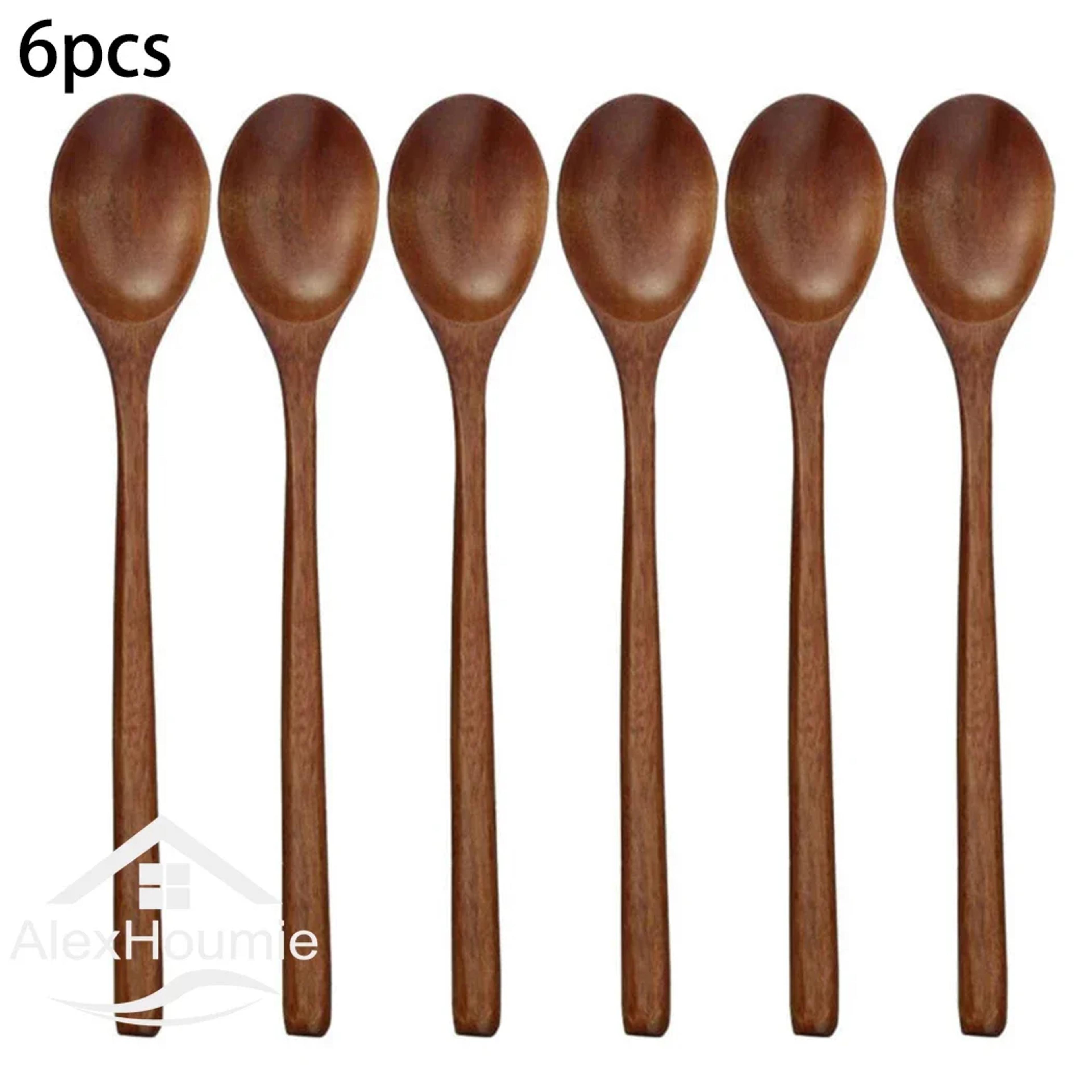 bamboo wooden kitchen spoons for cooking & serving