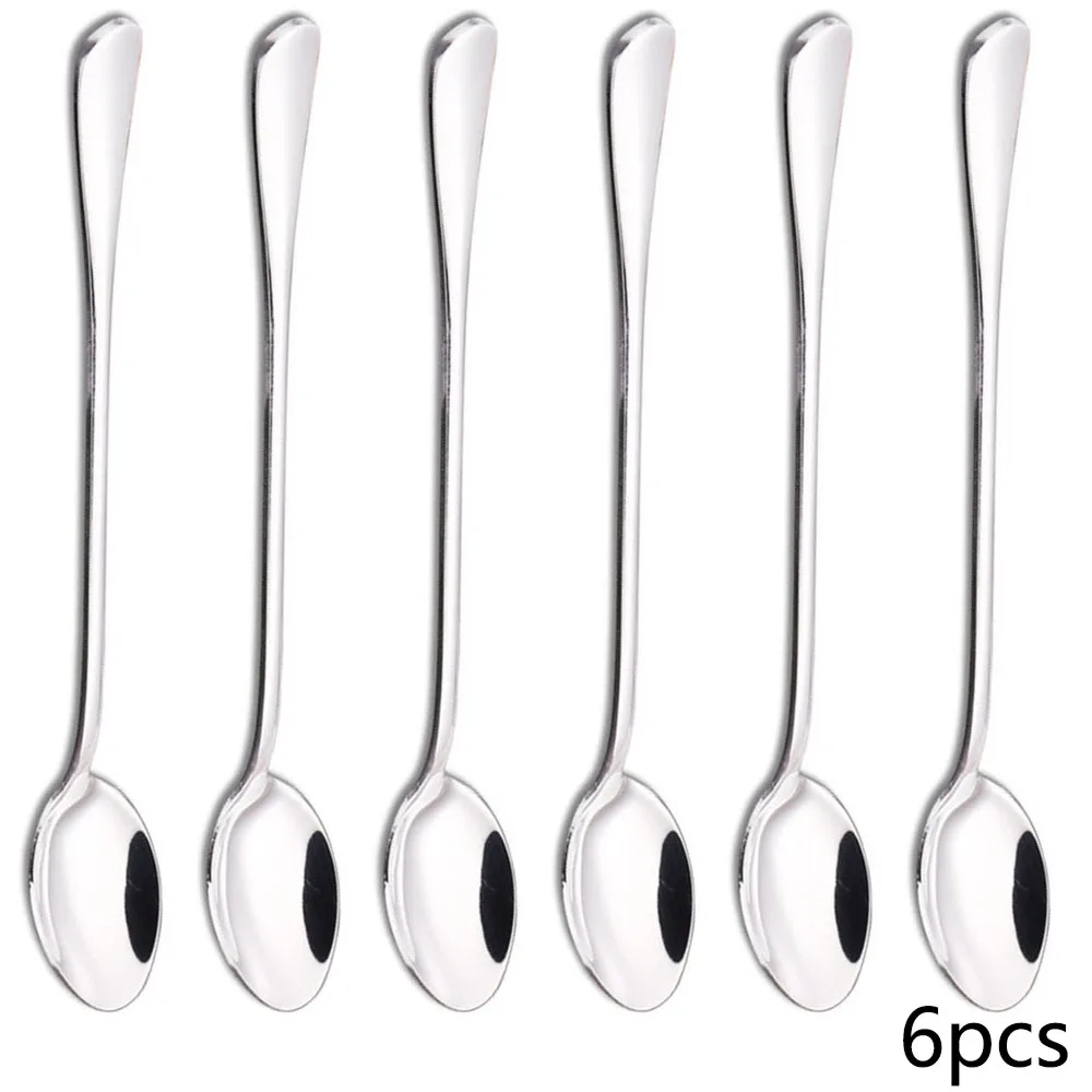 premium long handled stainless steel coffee & ice spoons
