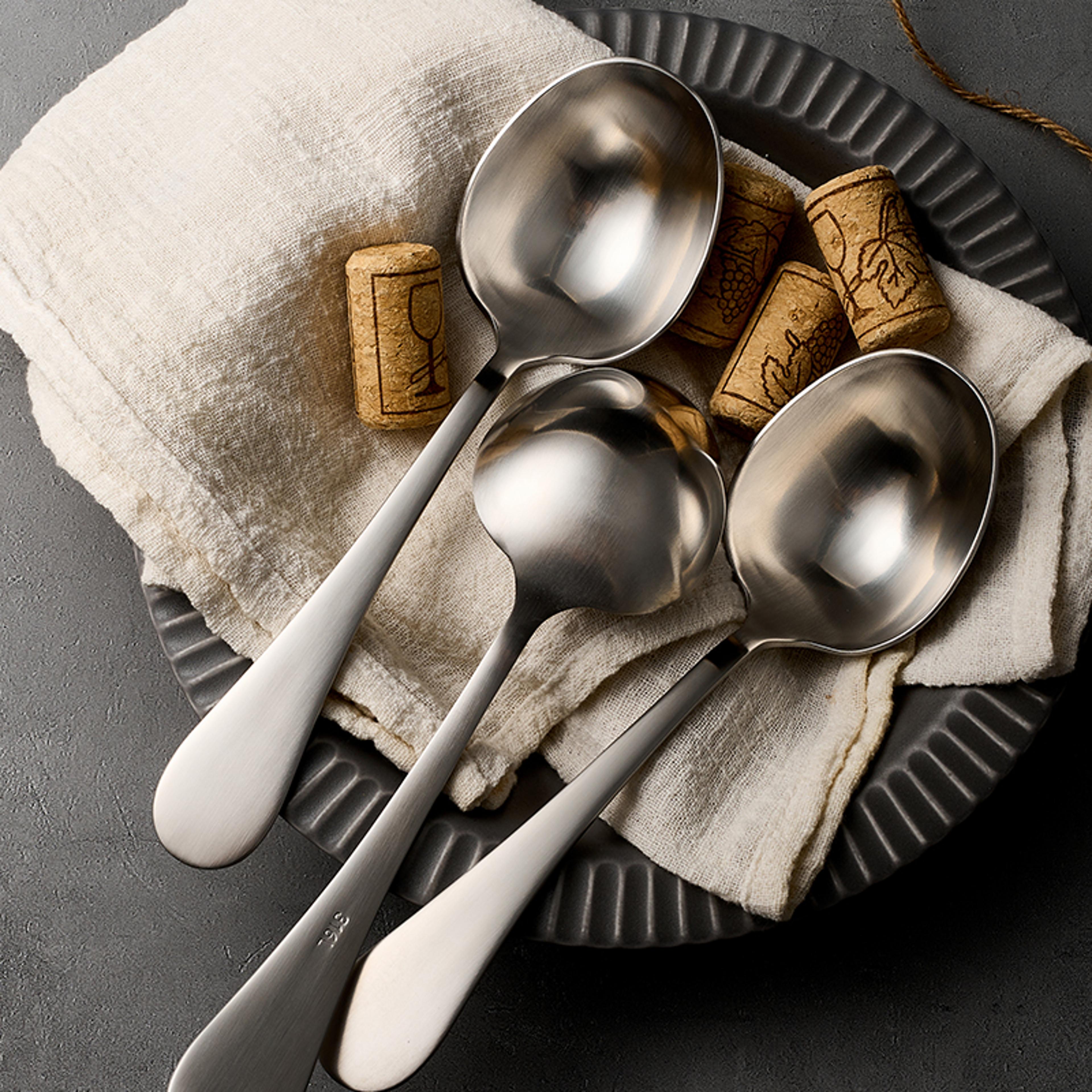 premium stainless steel deep soup spoons large & durable