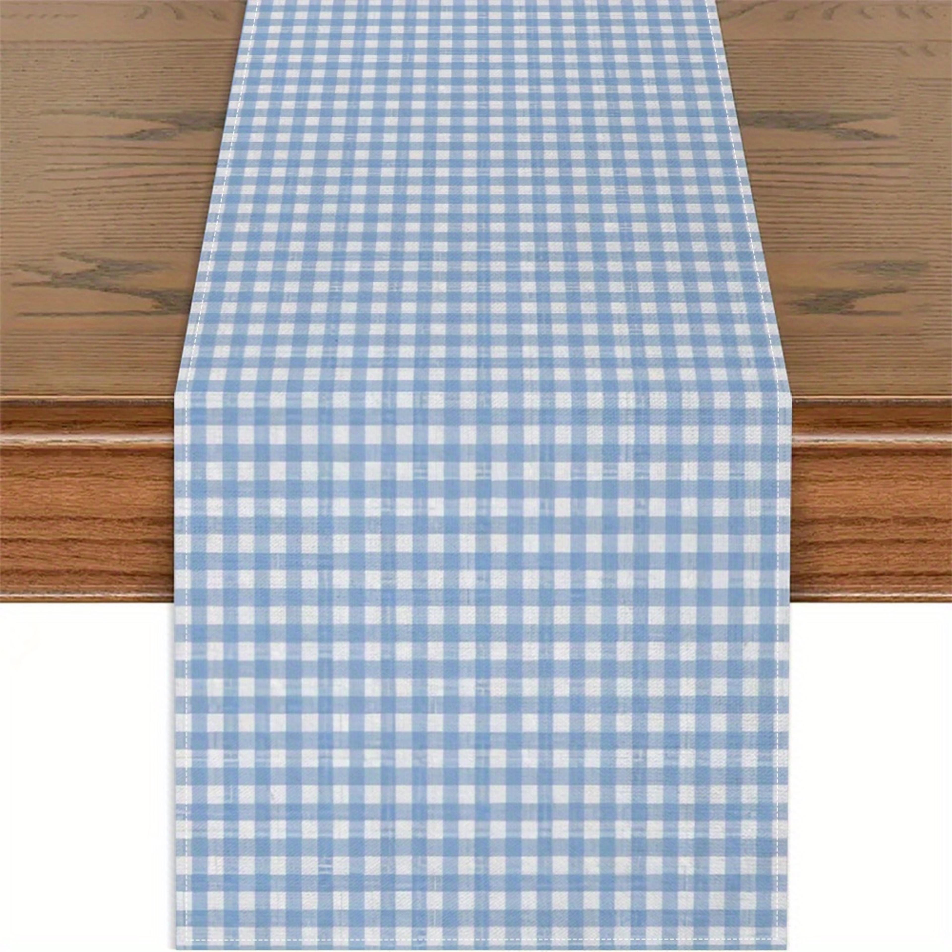durable checkered table runner for kitchen & dining decor
