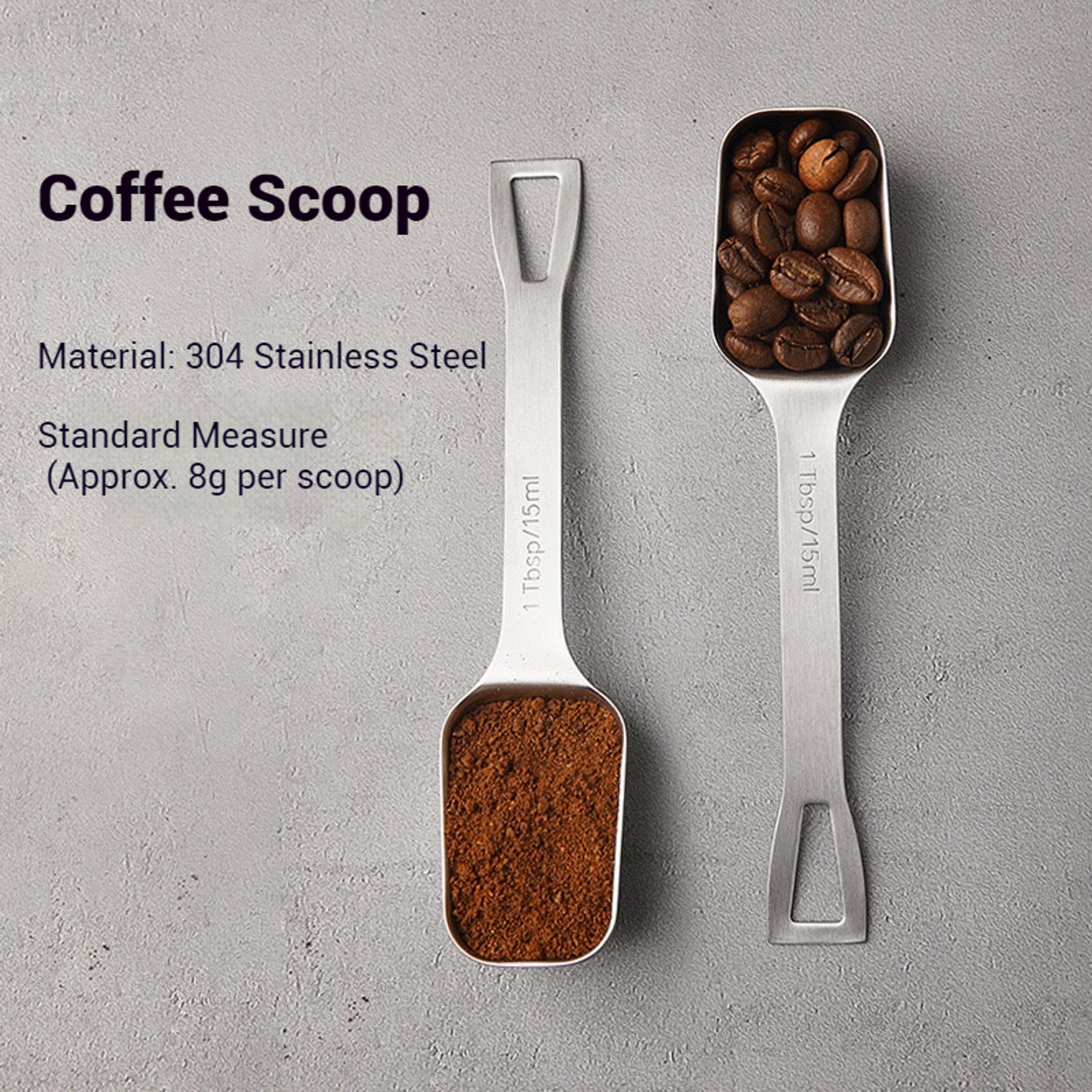 precision coffee measuring spoon stainless steel coffee scoop with long handle