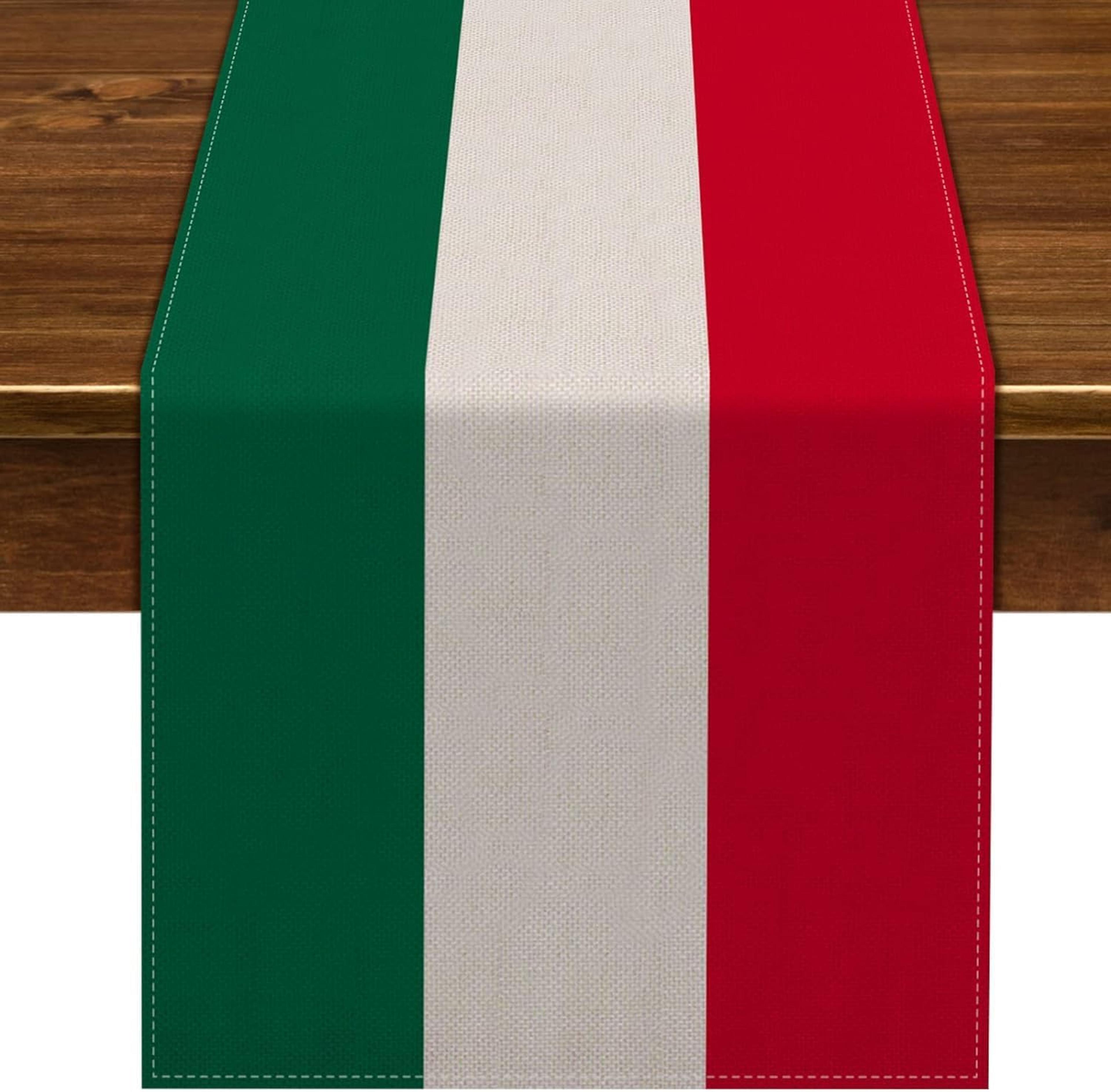 italian linen table runner holiday & farmhouse kitchen decor