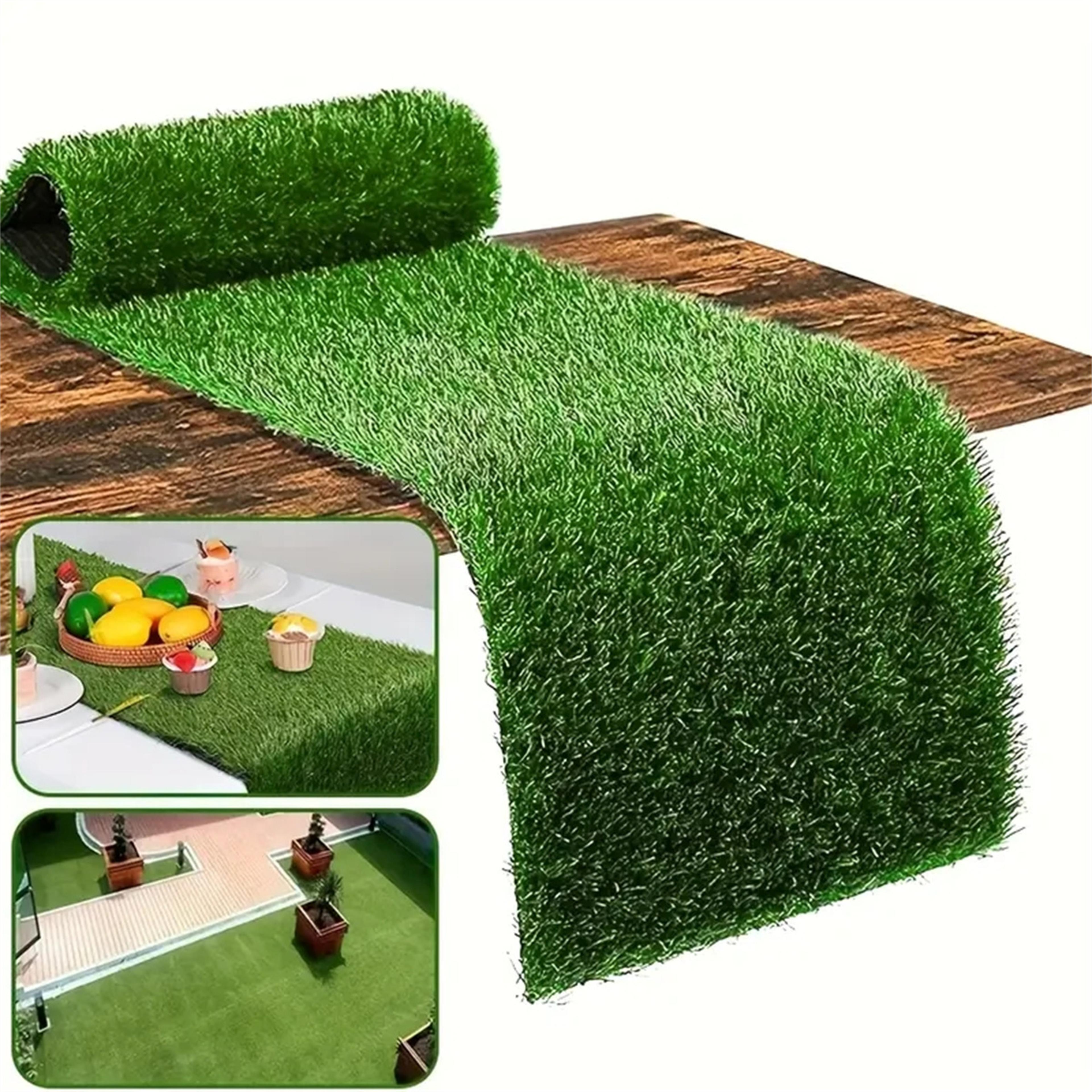 artificial grass table runner durable & easy clean table decor for weddings, parties, and sports events