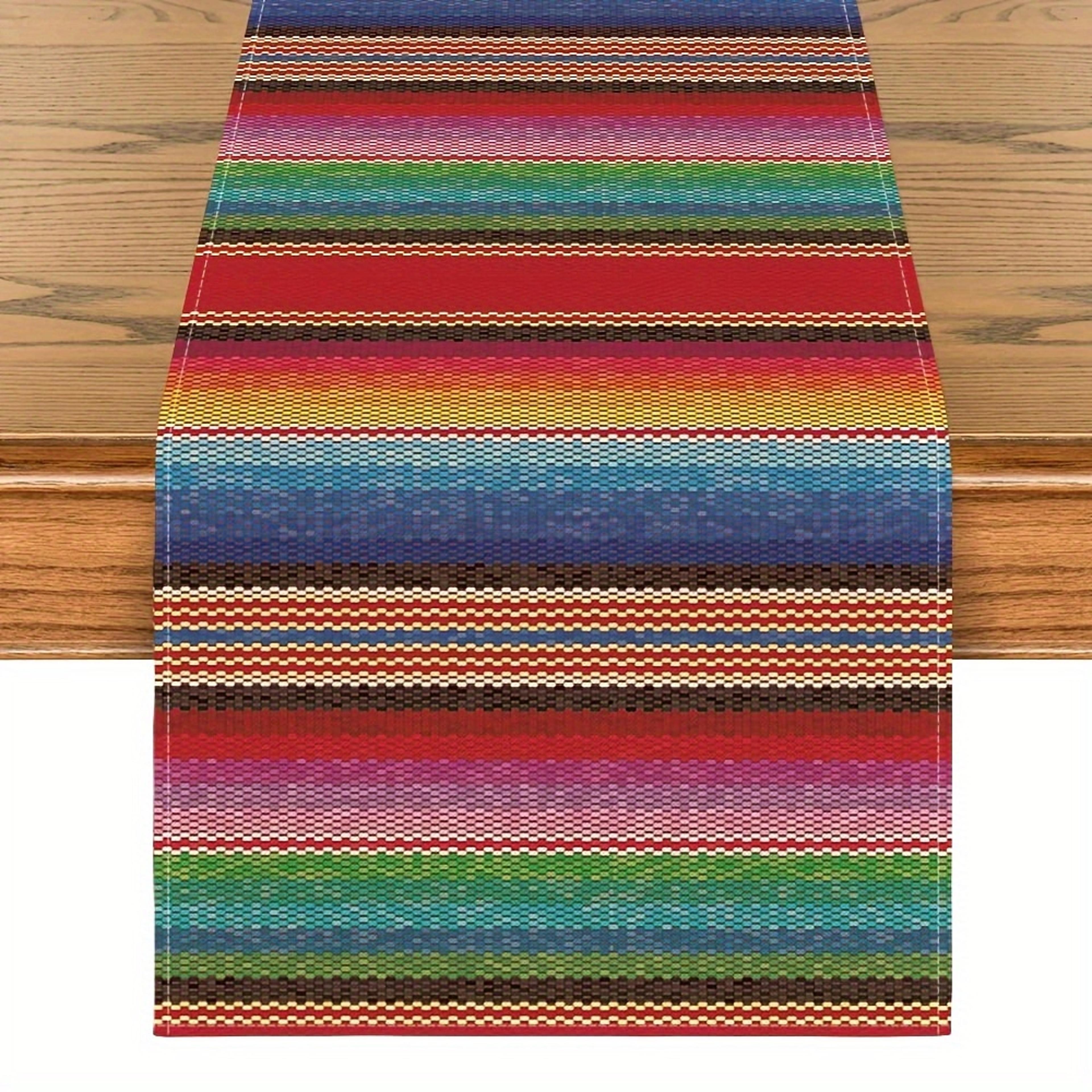 vibrant mexican table runner for dia de los muertos festive party decor